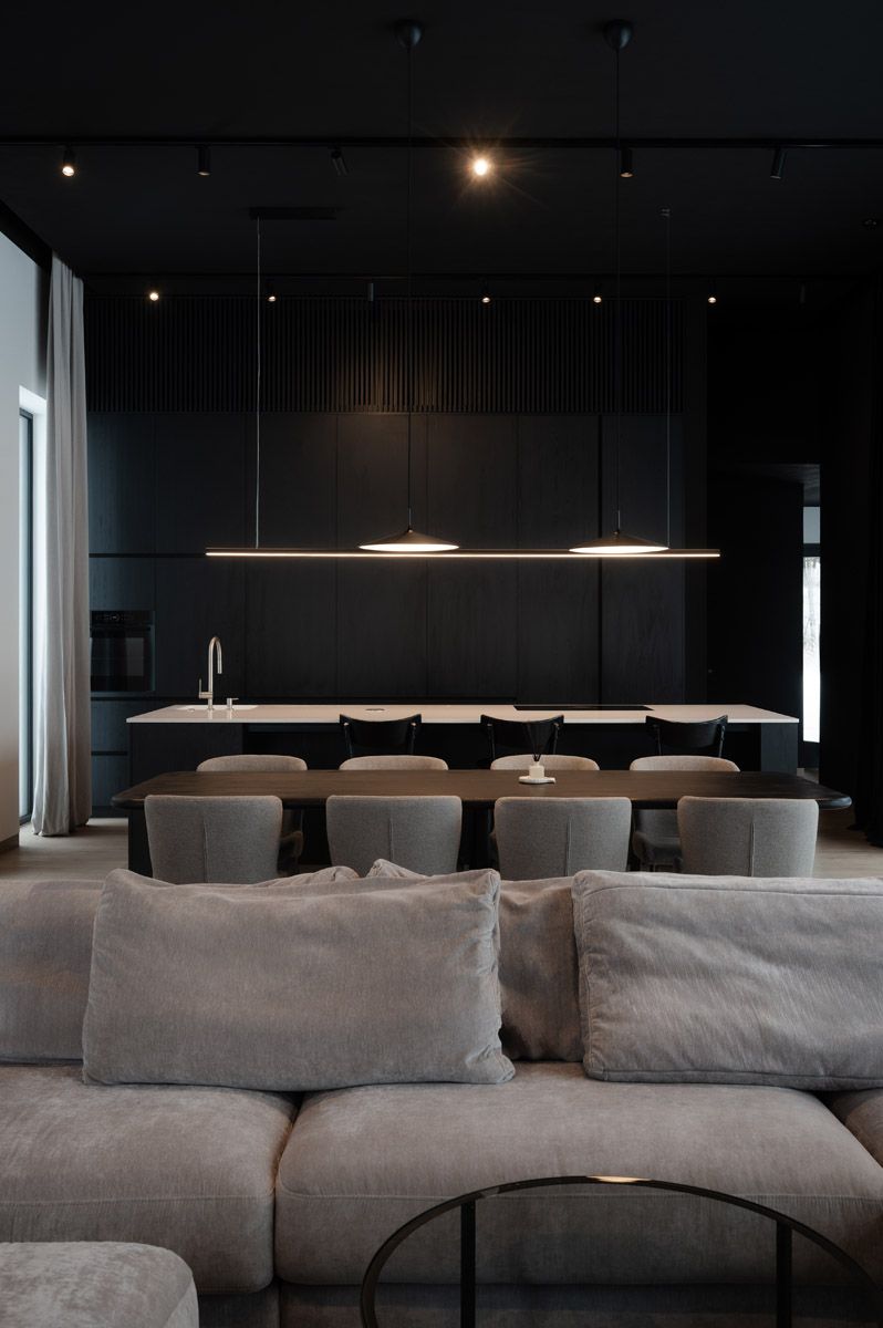 Contemporary open-plan living room in a private house