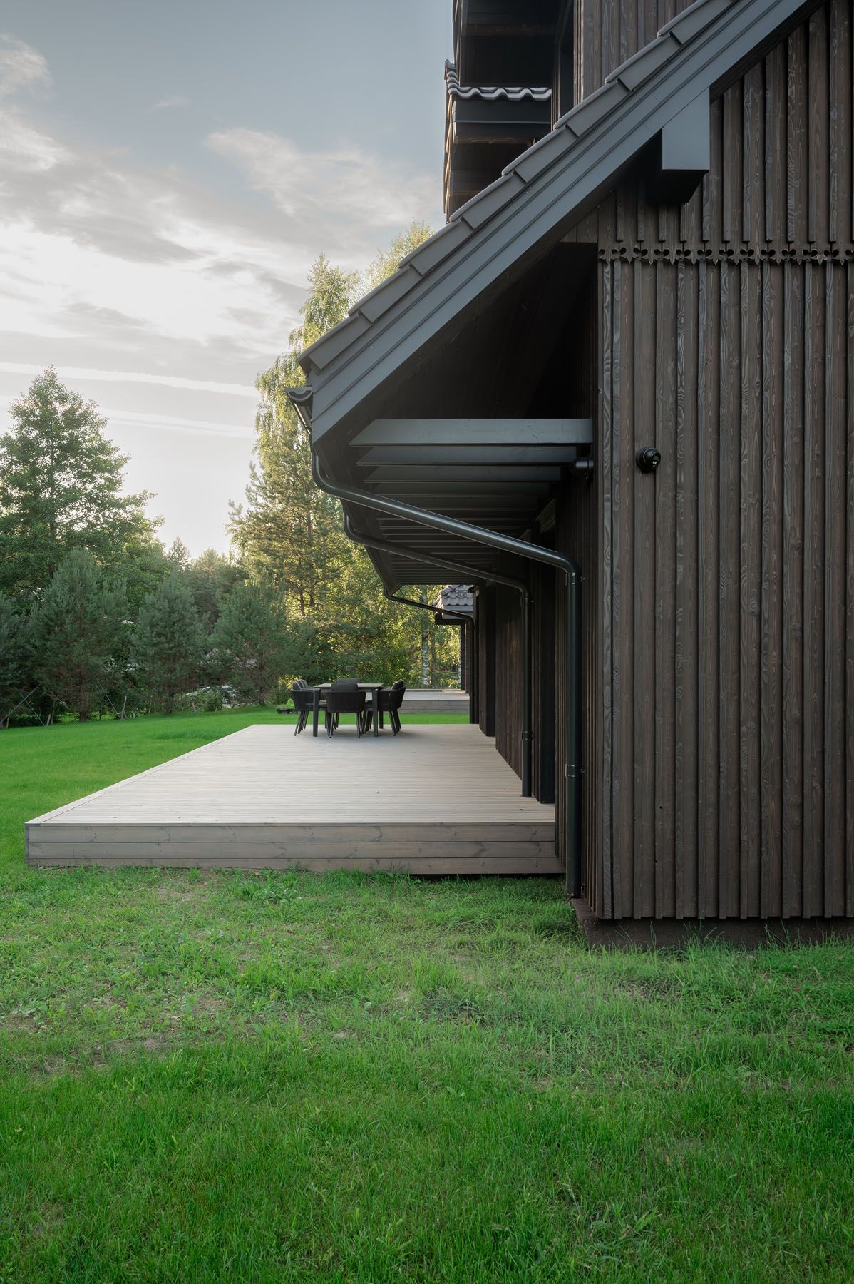Professional architectural photography of a modern house in Trakai District