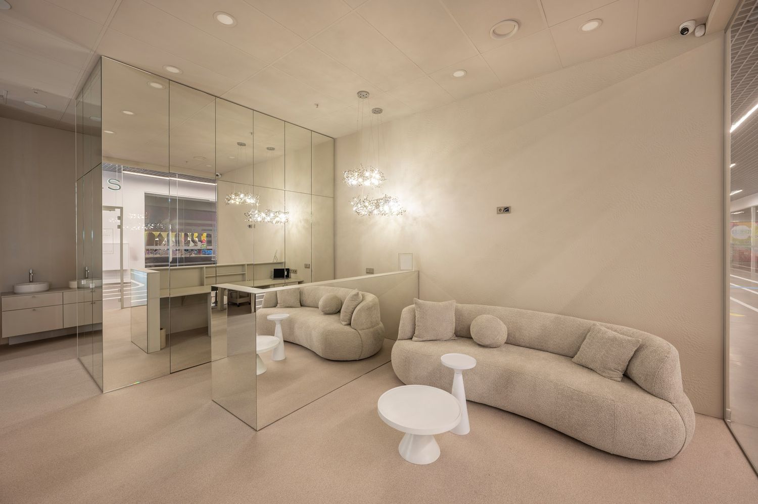 Professional interior photography of a beauty salon in Vilnius
