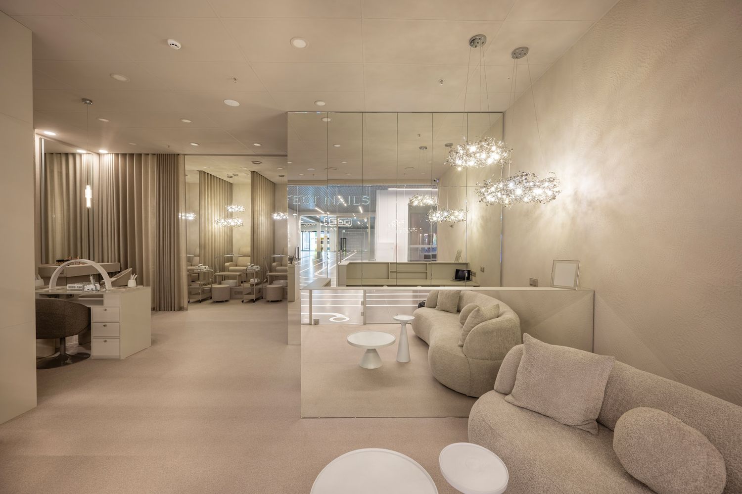 Professional interior photography of a modern beauty salon