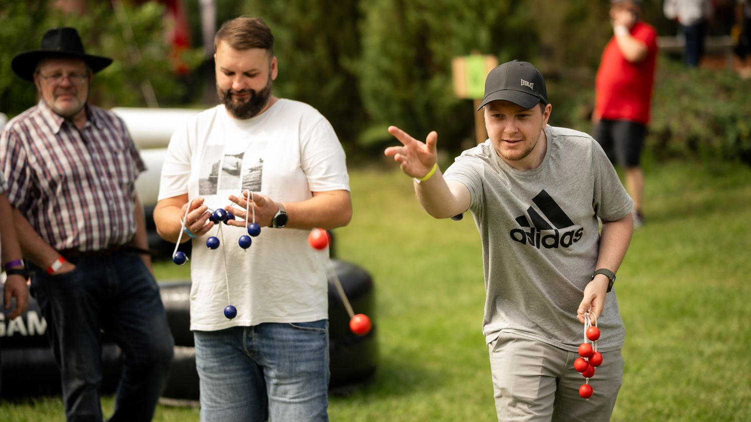 Bagfactory employees taking part in outdoor team activities