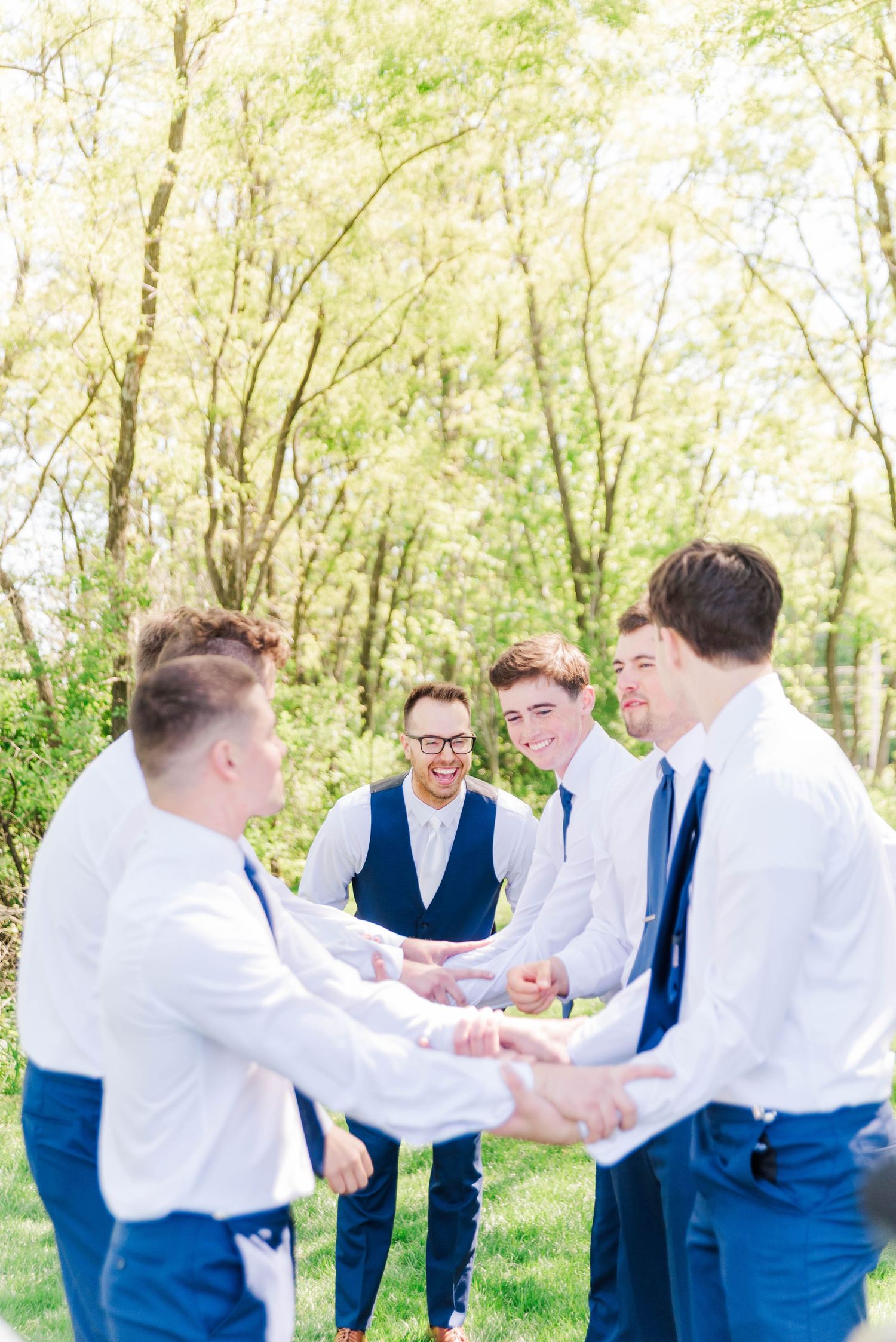 Groomsmen and groom at the Willow in Johnstown, Pennsylvania