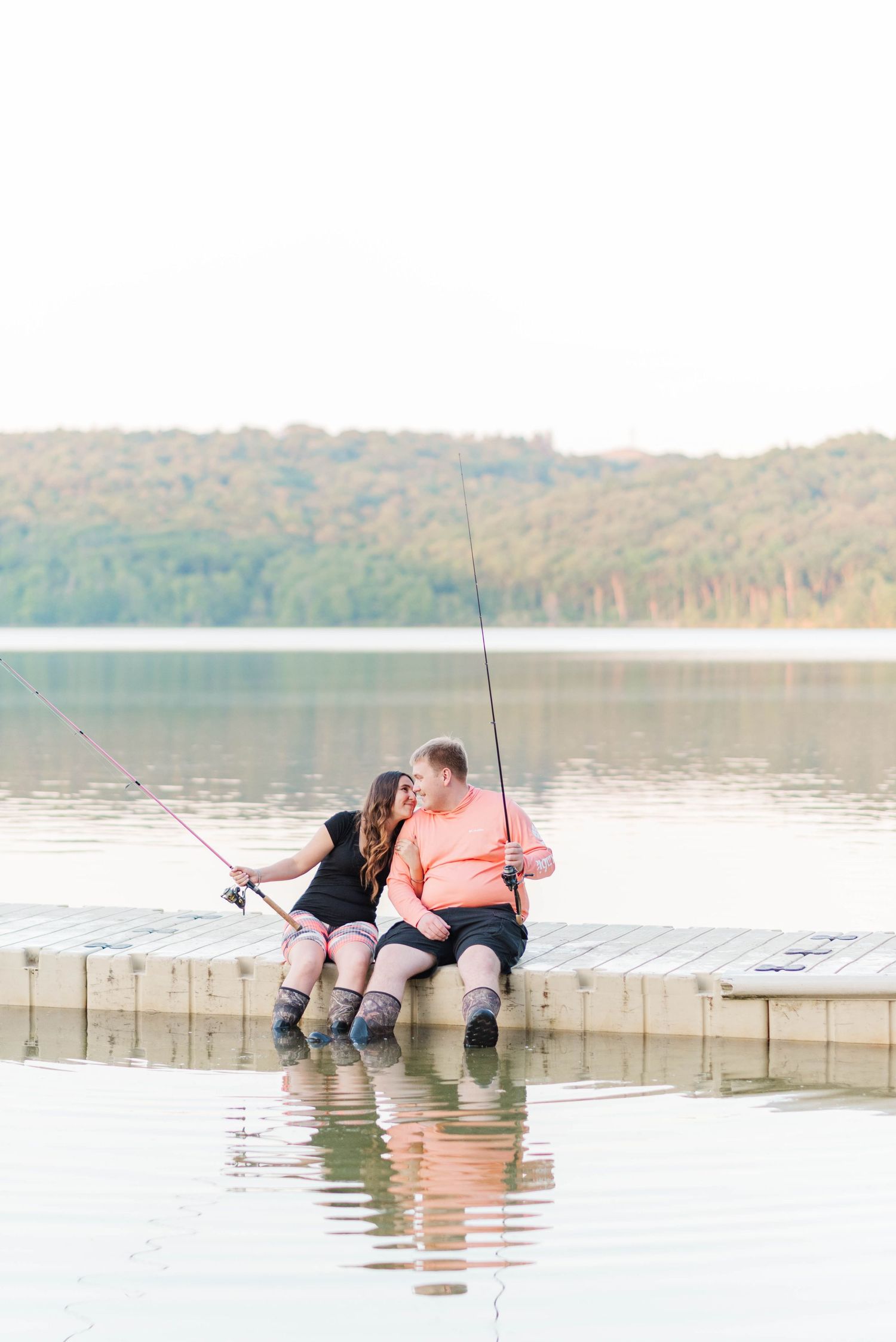 Engagement photo at Quemahoning Reservoir in Johnstown, Pennsylvania