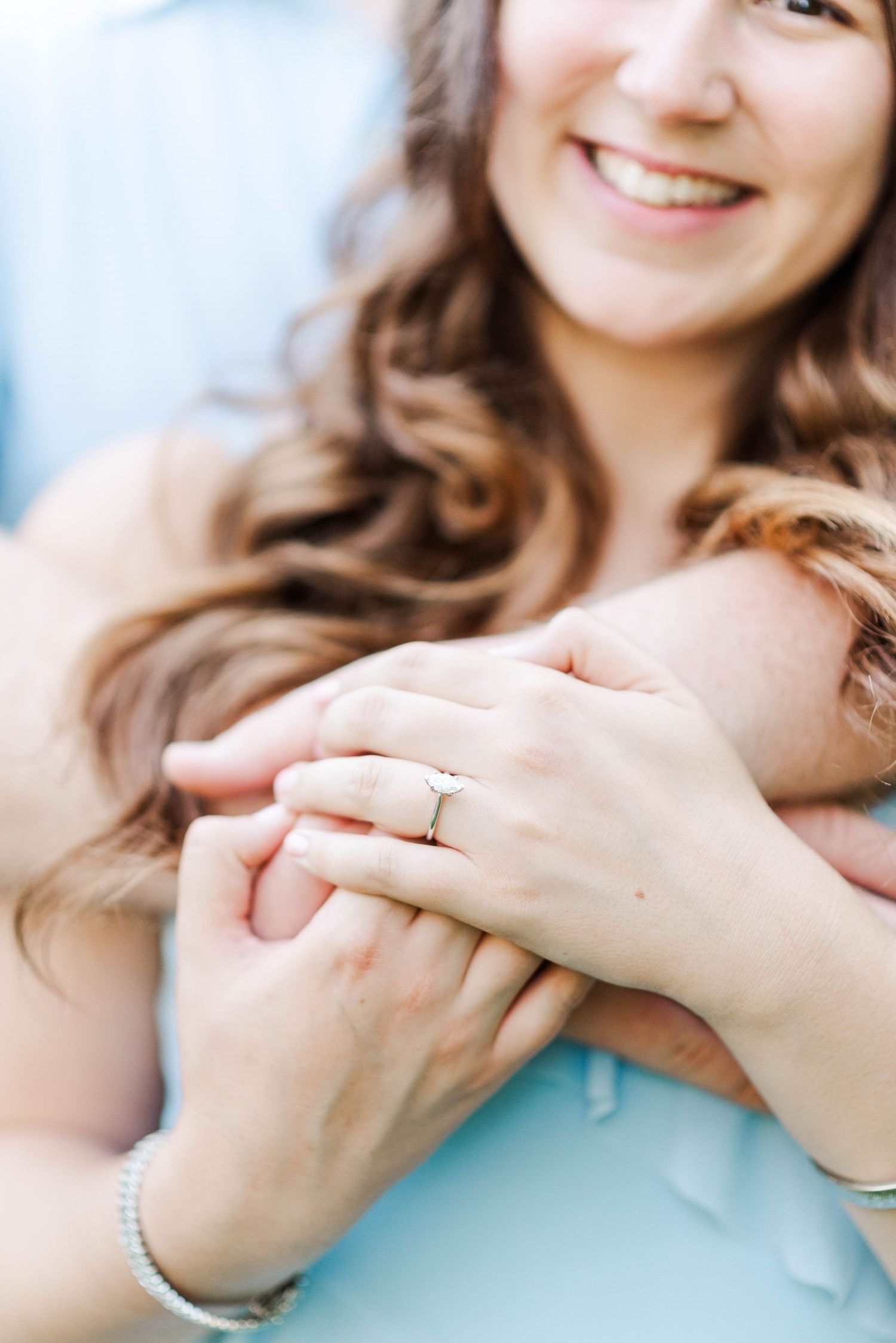 Engagement ring holding hands at Quemahoning Family Recreation