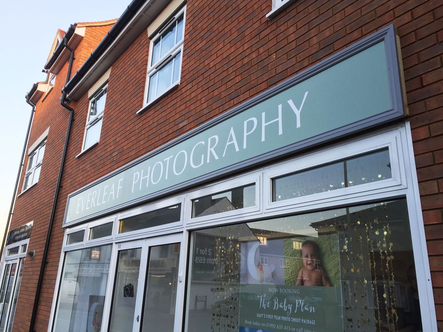 Everleaf Photography studio storefront on Cheshunt High Street