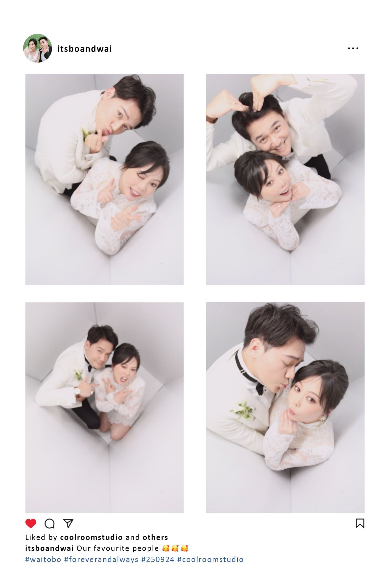 Custom high-angle wedding photobooth print strip for a Sydney reception.