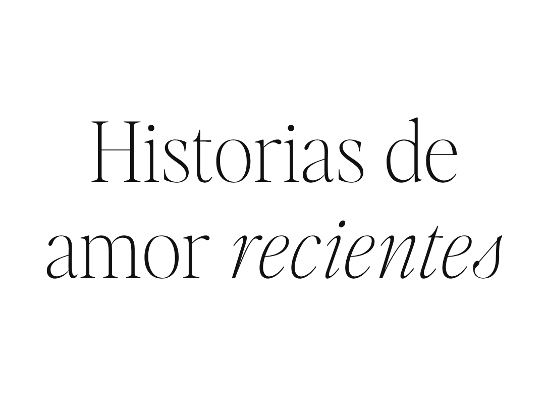 historias de amor recientes