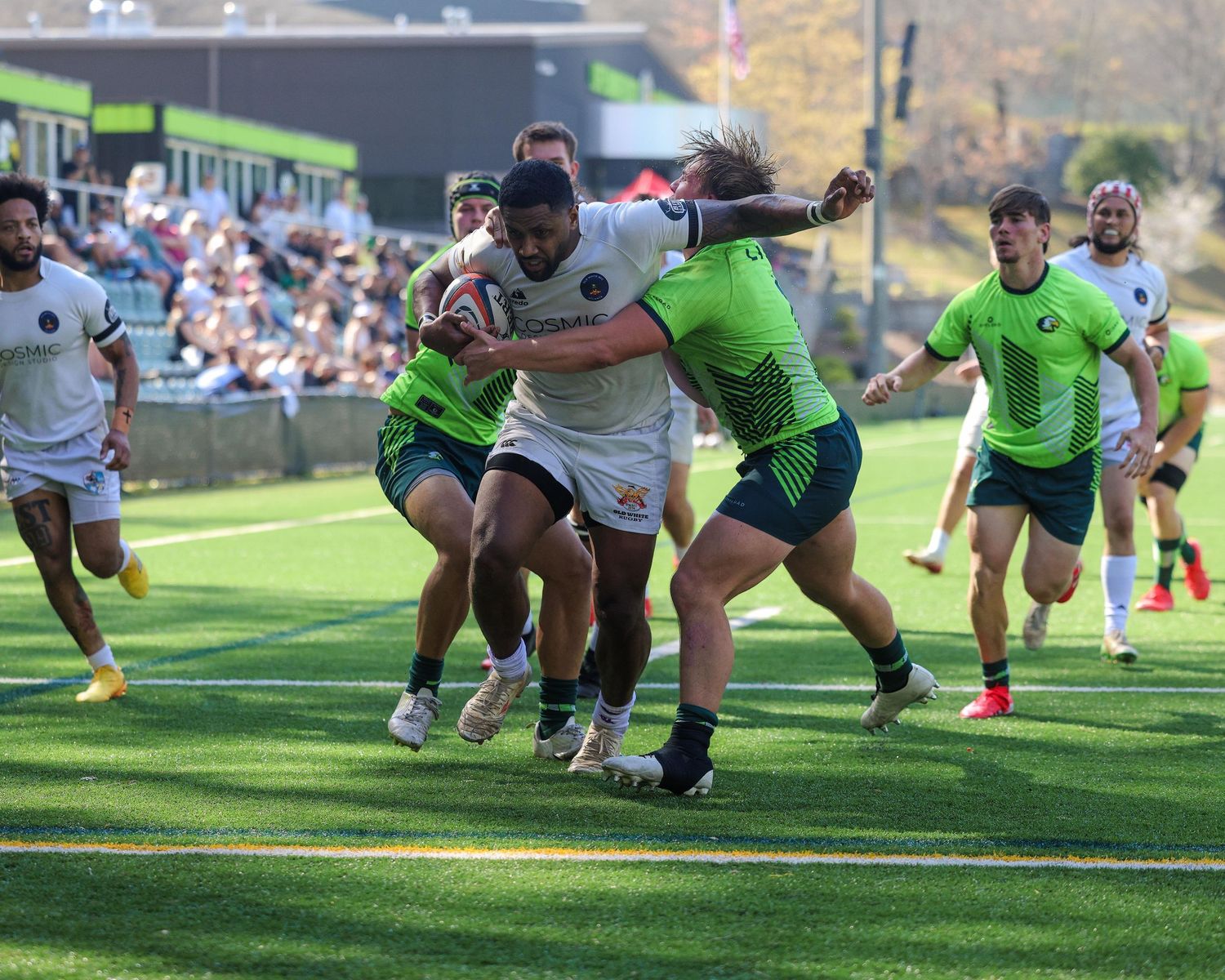 Rugby sports photography in Atlanta capturing live match action and team performance in competitive play