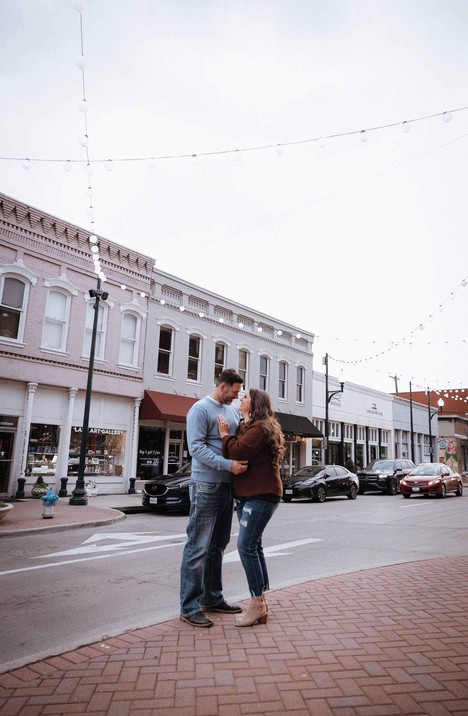 Engagement Shoot in Downtown Mckinney, TX