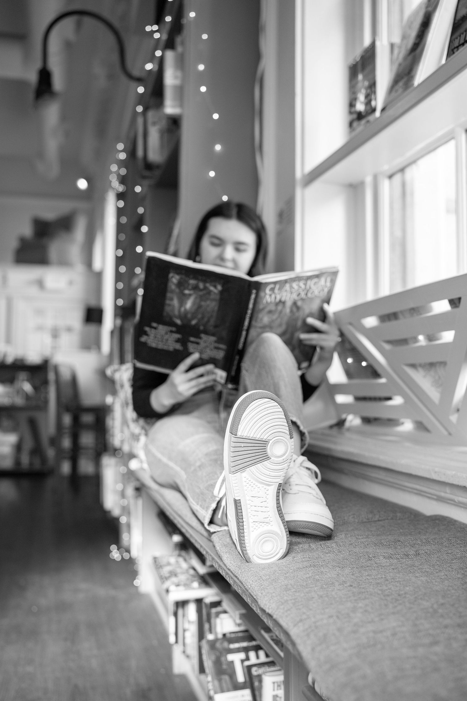book store portrait session