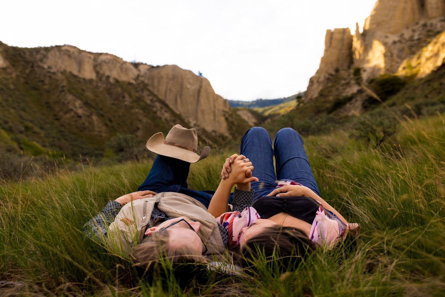 Engagement photo taken at Hoodoo Valley on Shuswap Road in Kamloops BC.