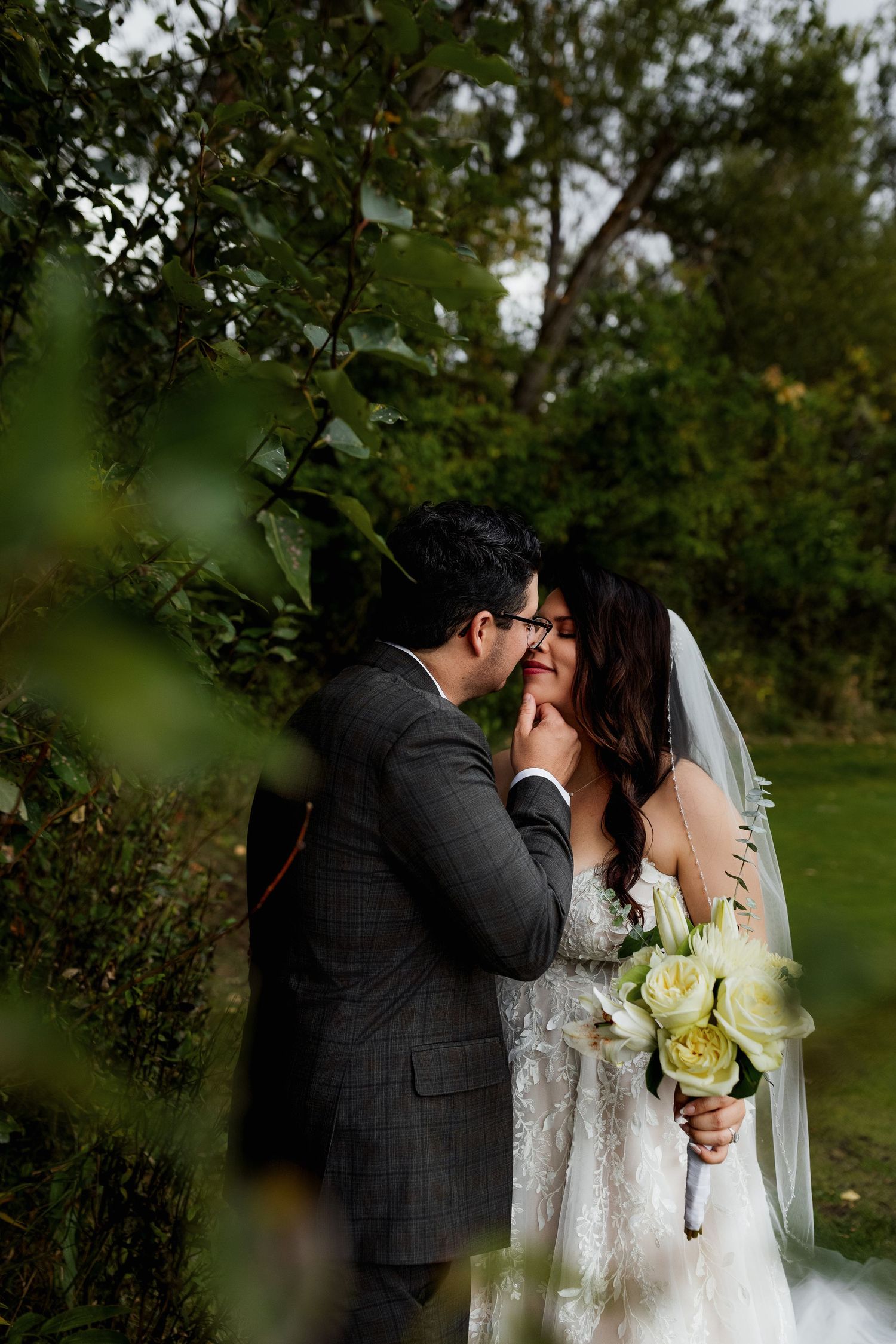Wedding photo of newlyweds at The Dunes Golf Course, capturing romantic, intimate, and stylish destination wedding photography.