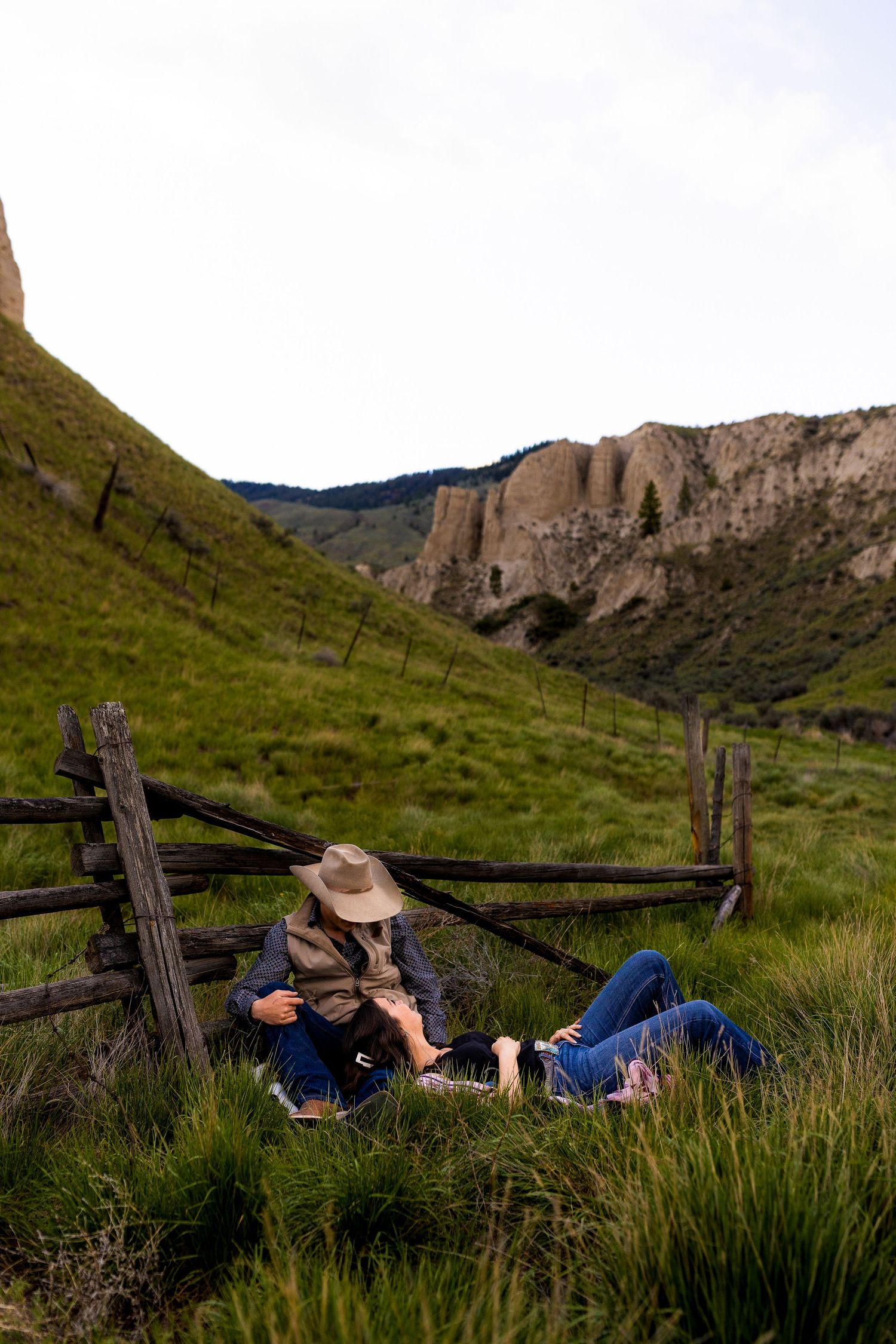 Engagement photo taken at Hoodoo Valley on Shuswap Road in Kamloops BC.