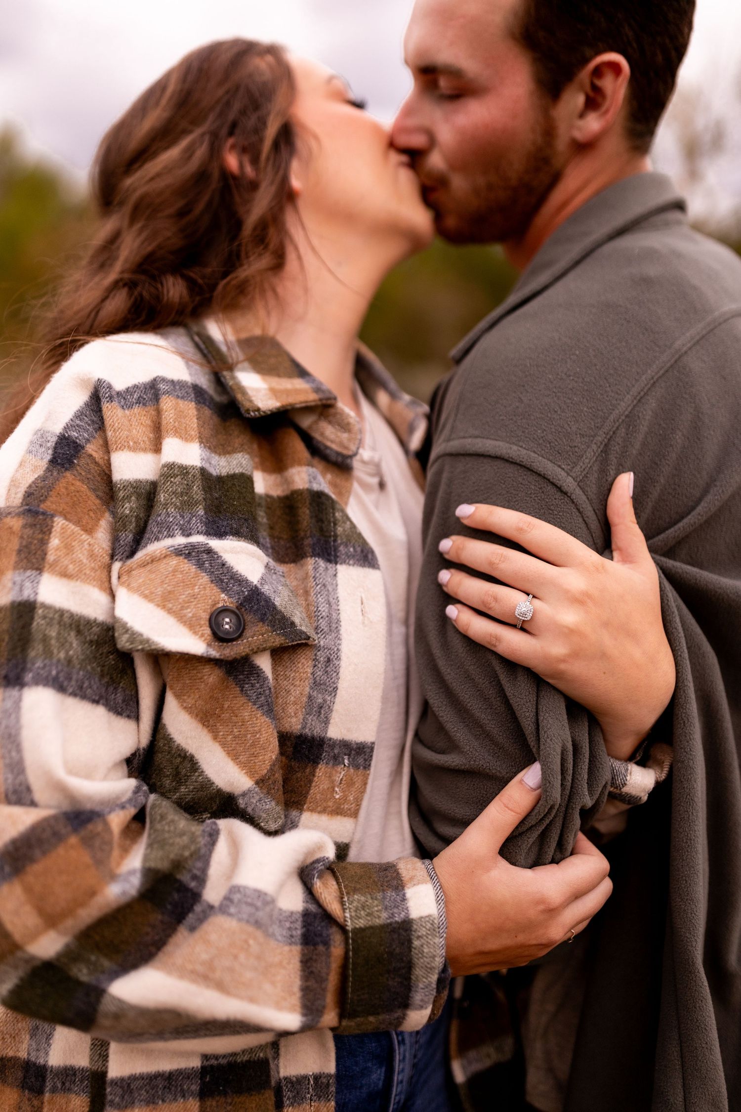Engagement photo taken at Tranquille Creek Park, Kamloops BC in the Fall.