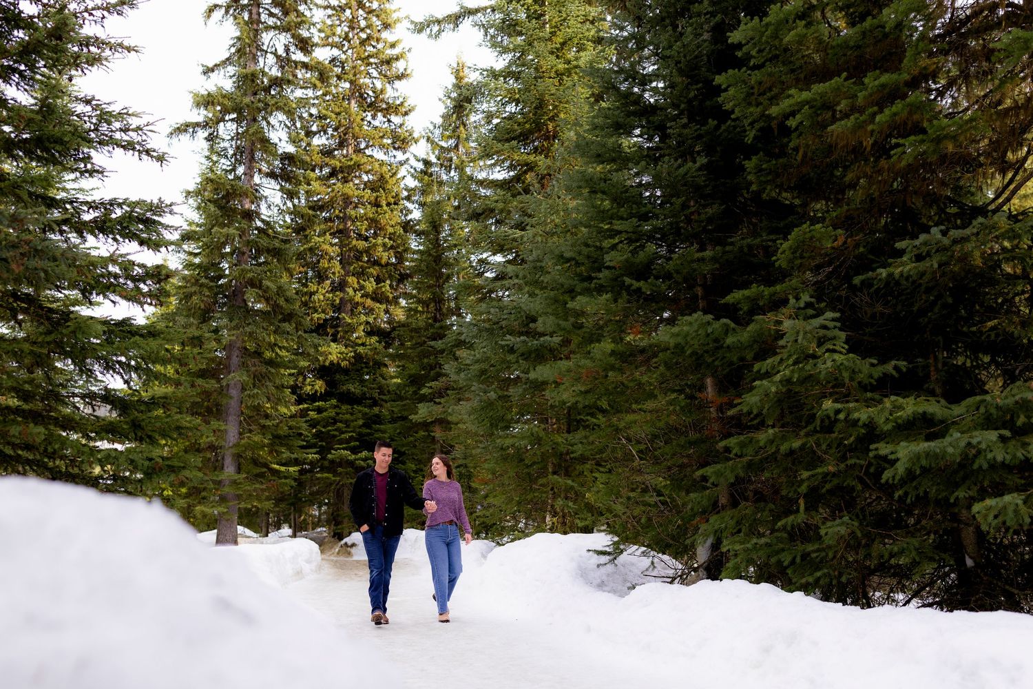 Engagement photo taken at Sun Peaks, BC.