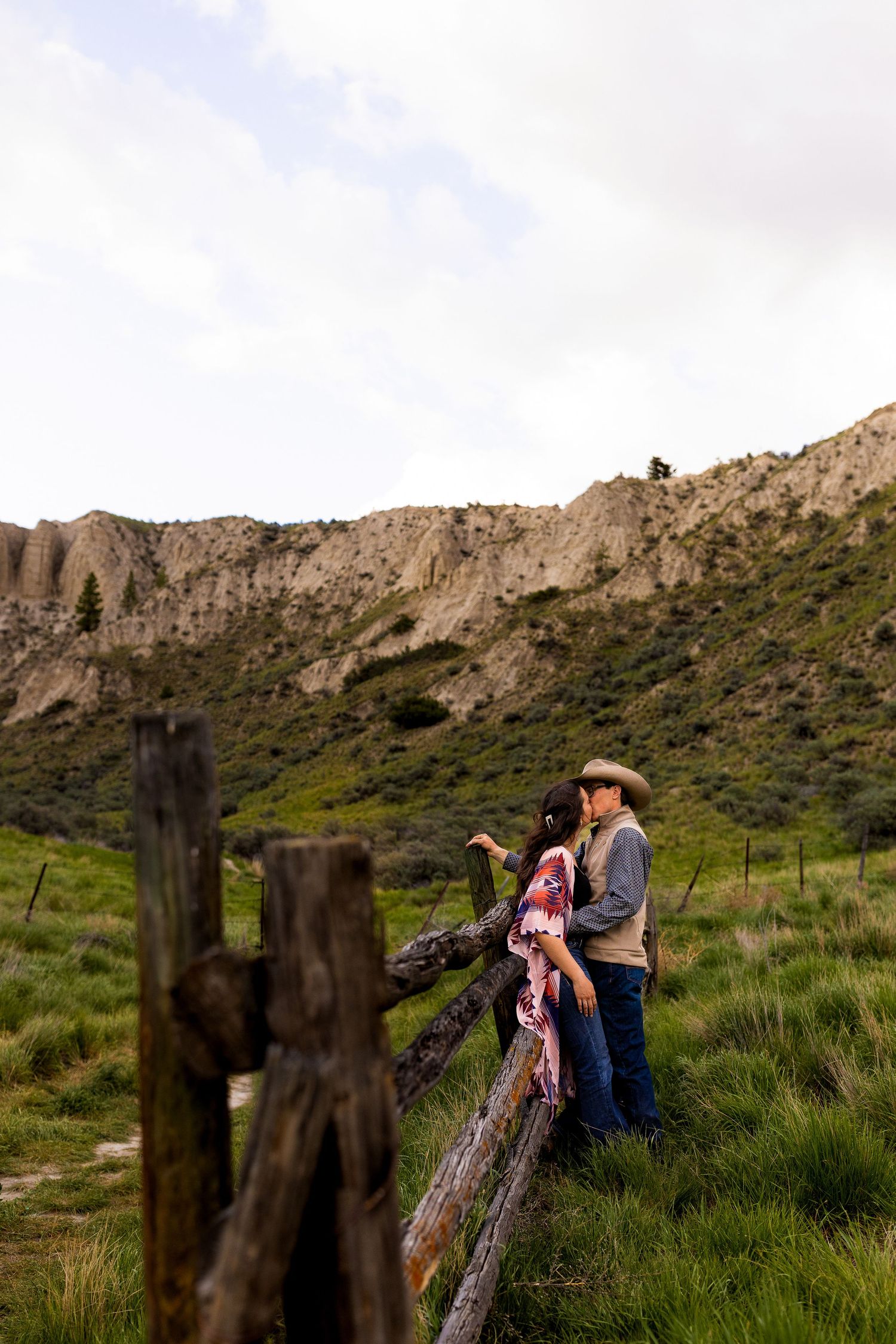 Engagement photo taken at Hoodoo Valley on Shuswap Road in Kamloops BC.