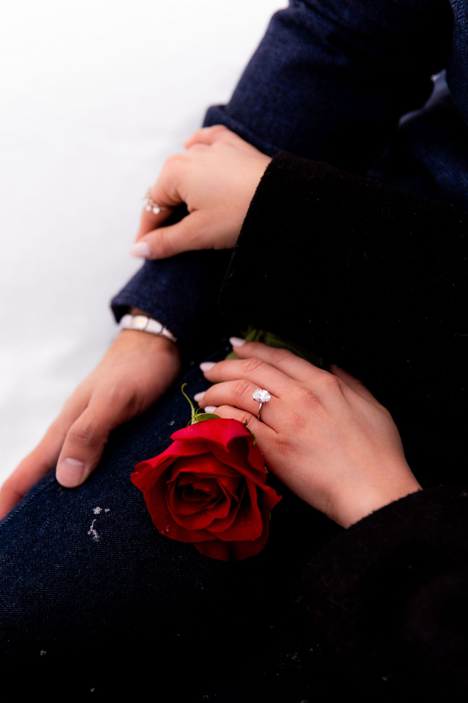 Engagement photo taken at Sun Peaks, BC.