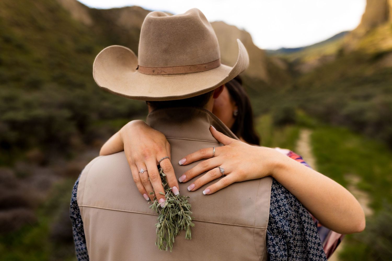 Engagement photo taken at Hoodoo Valley on Shuswap Road in Kamloops BC.