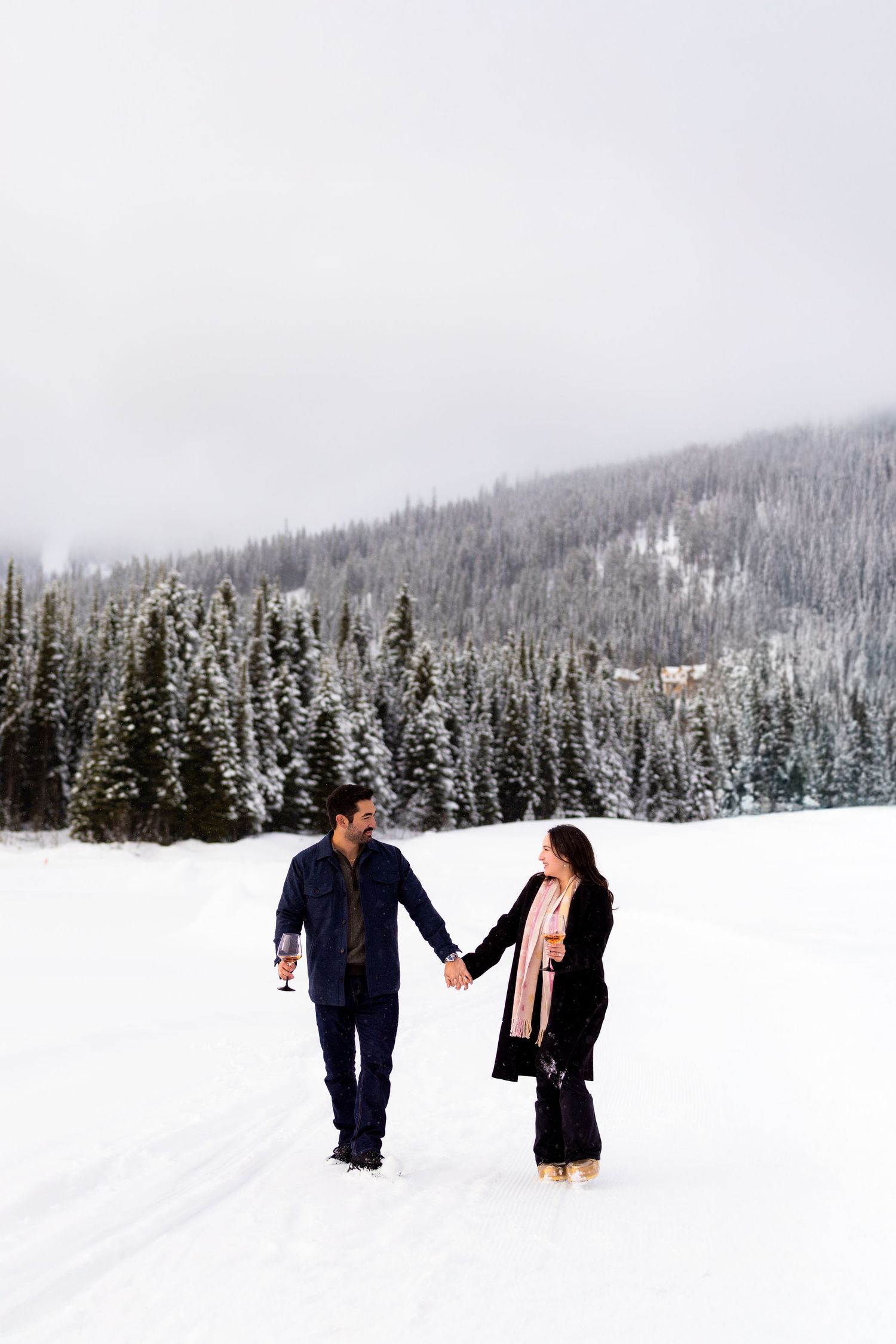 Engagement photo taken at Sun Peaks, BC.