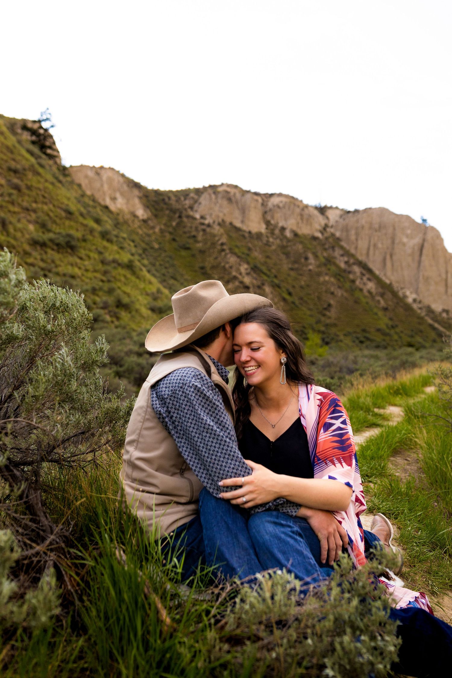 Engagement photo taken at Hoodoo Valley on Shuswap Road in Kamloops BC.