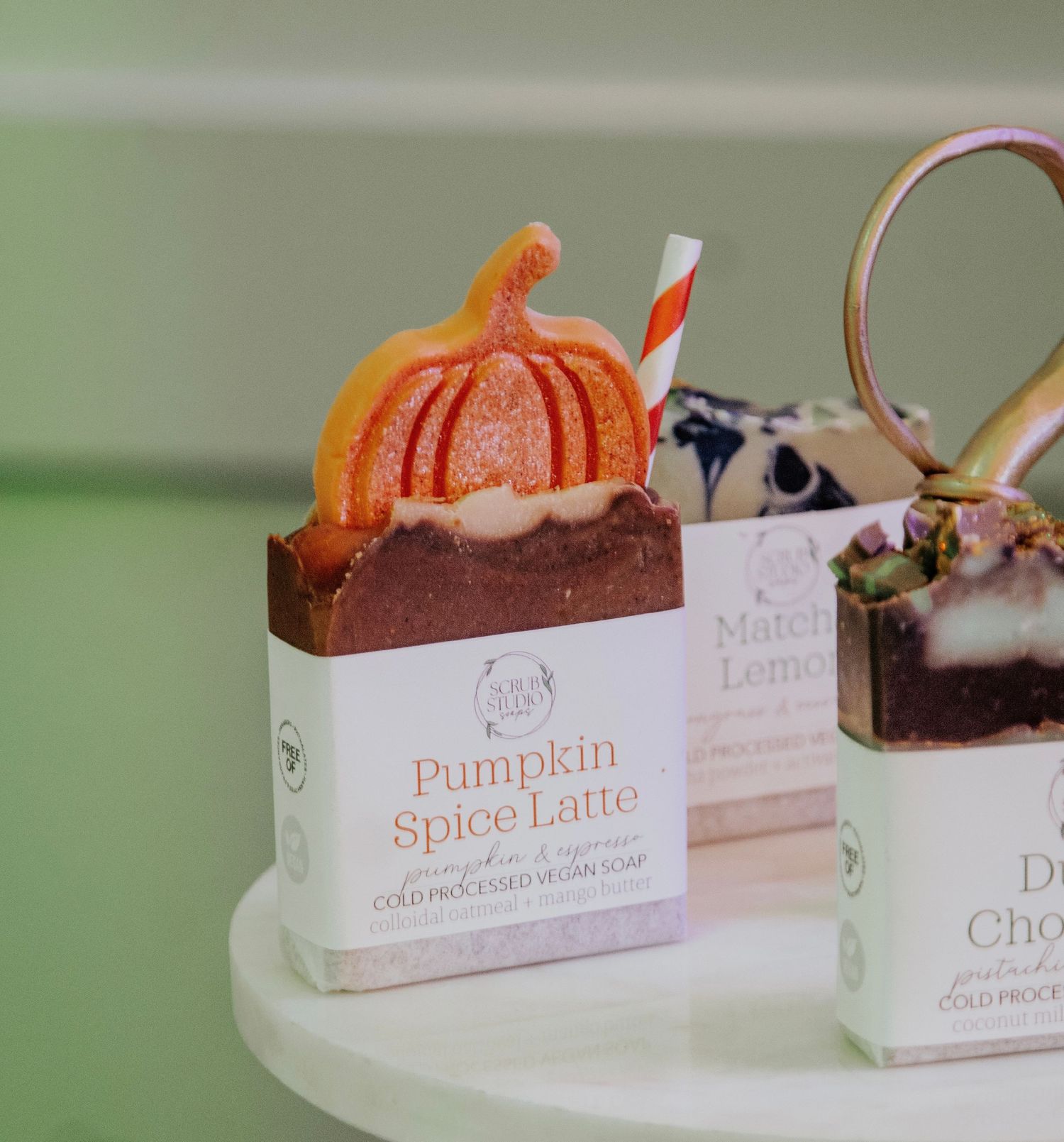 Fall-themed candle collection featuring pumpkin spice latte and seasonal scents.