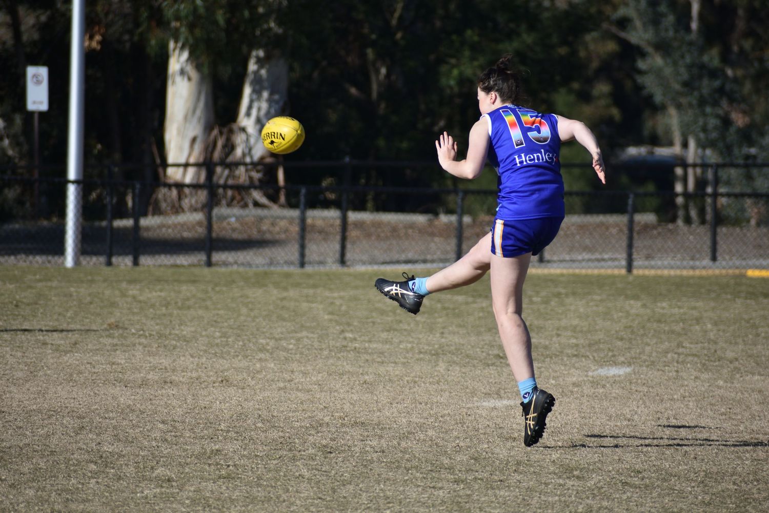 Taking a set shot at goal - sports photography