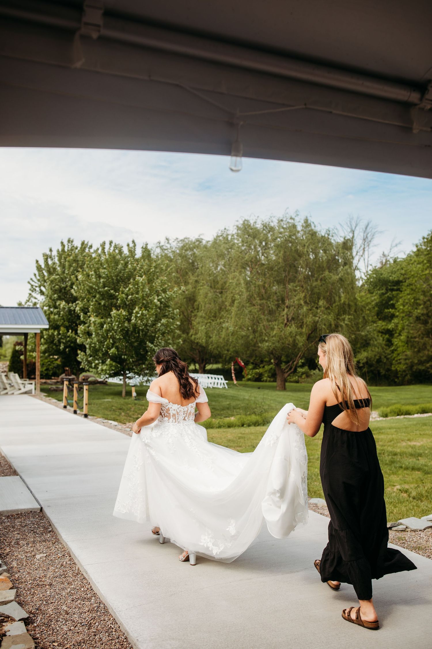 The Whipple's wedding day at Binksberry Hollow in Wilson, NY