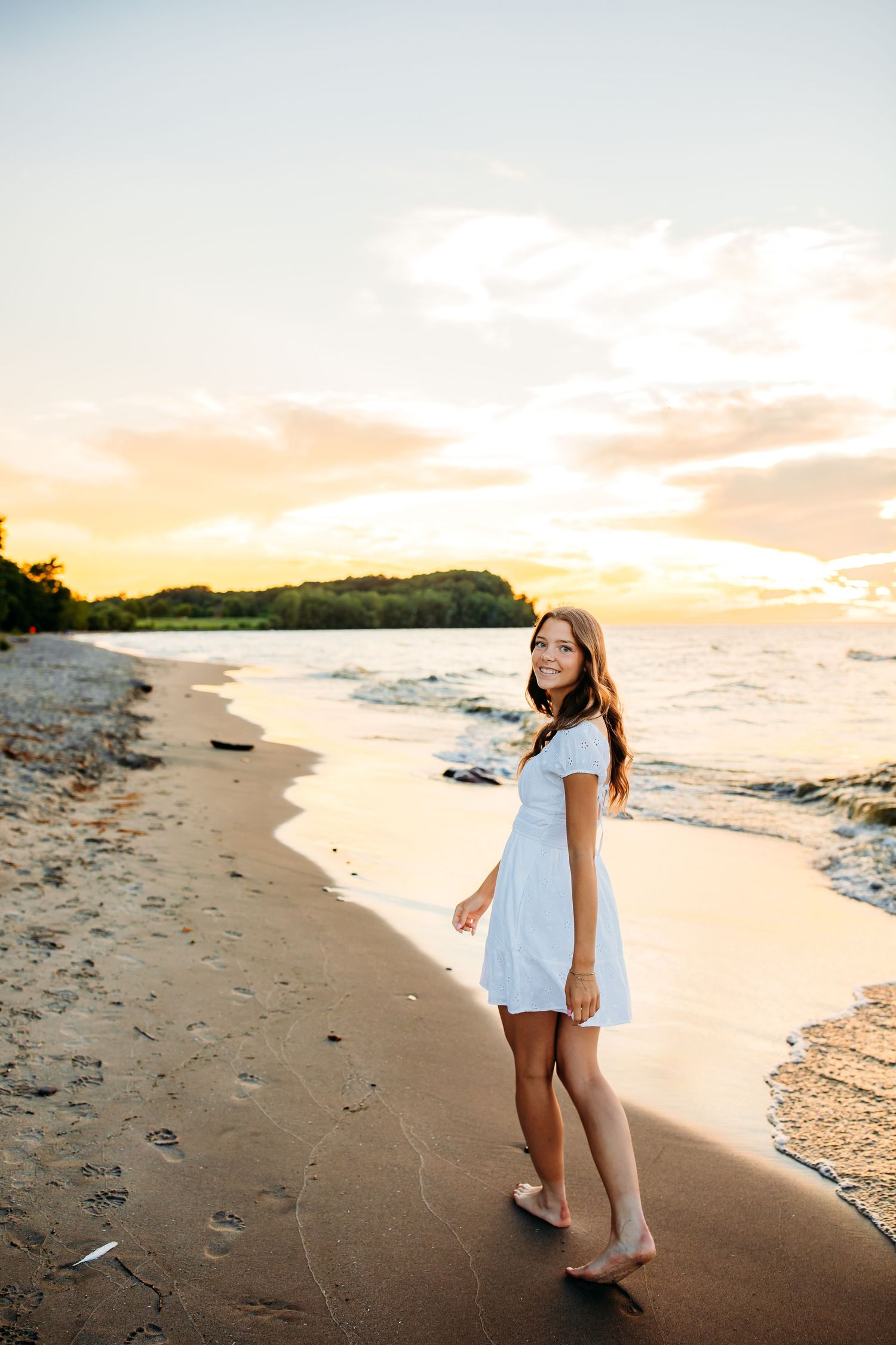 Senior girl photos at Hamlin Beach in Hamlin, NY