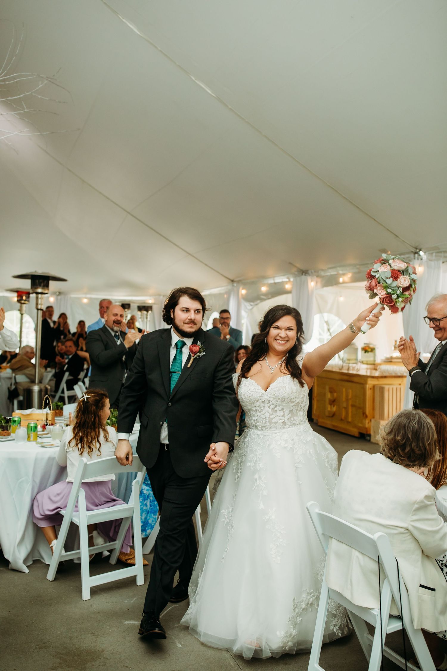 The Whipple's wedding day at Binksberry Hollow in Wilson, NY