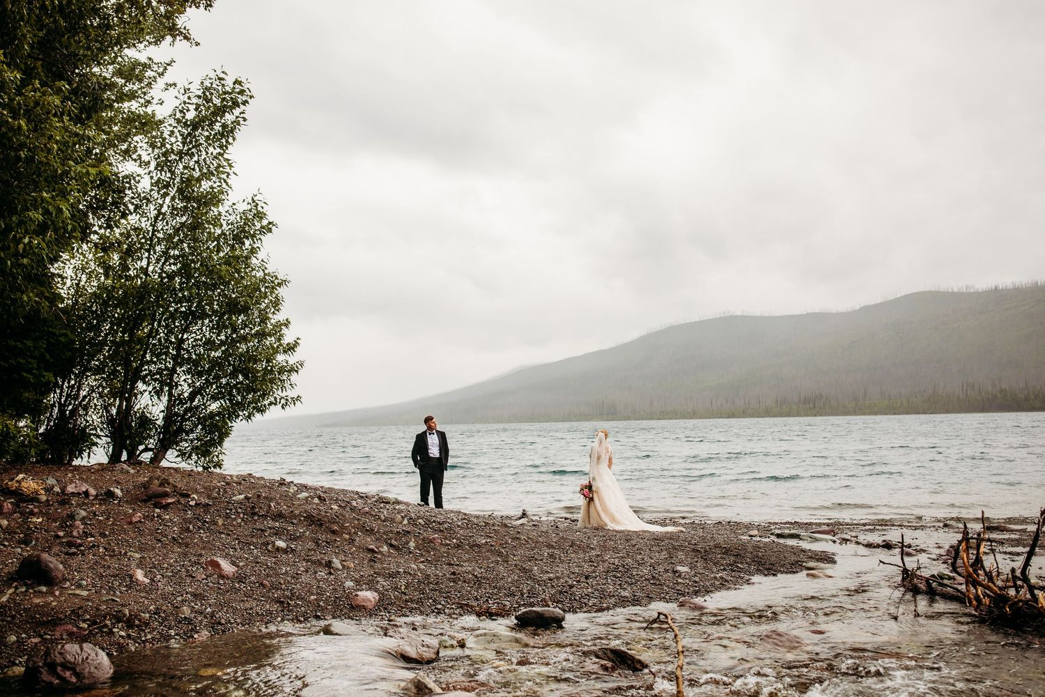 Autumn and Robin's Kalispell MT Adventure Session at Lake McDonald