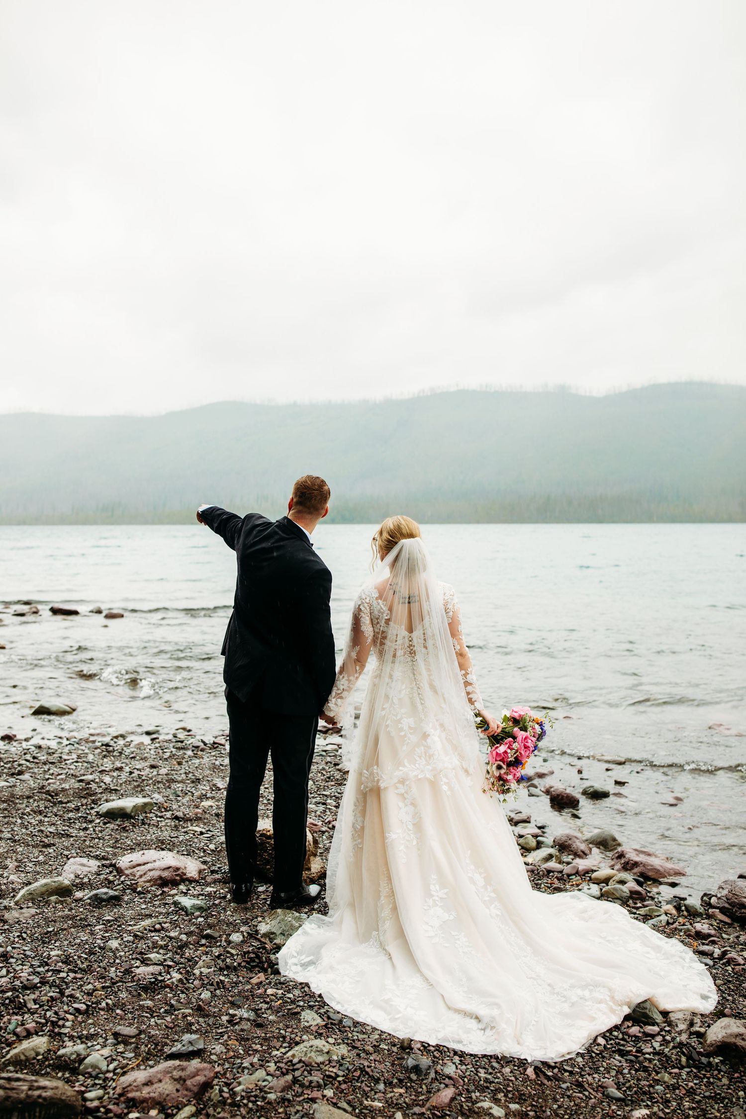 Autumn and Robin's Kalispell MT Adventure Session at Lake McDonald