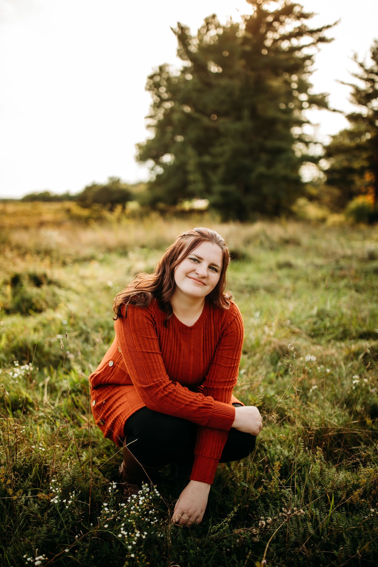 Senior photos in East Aurora, NY at Knox Farm