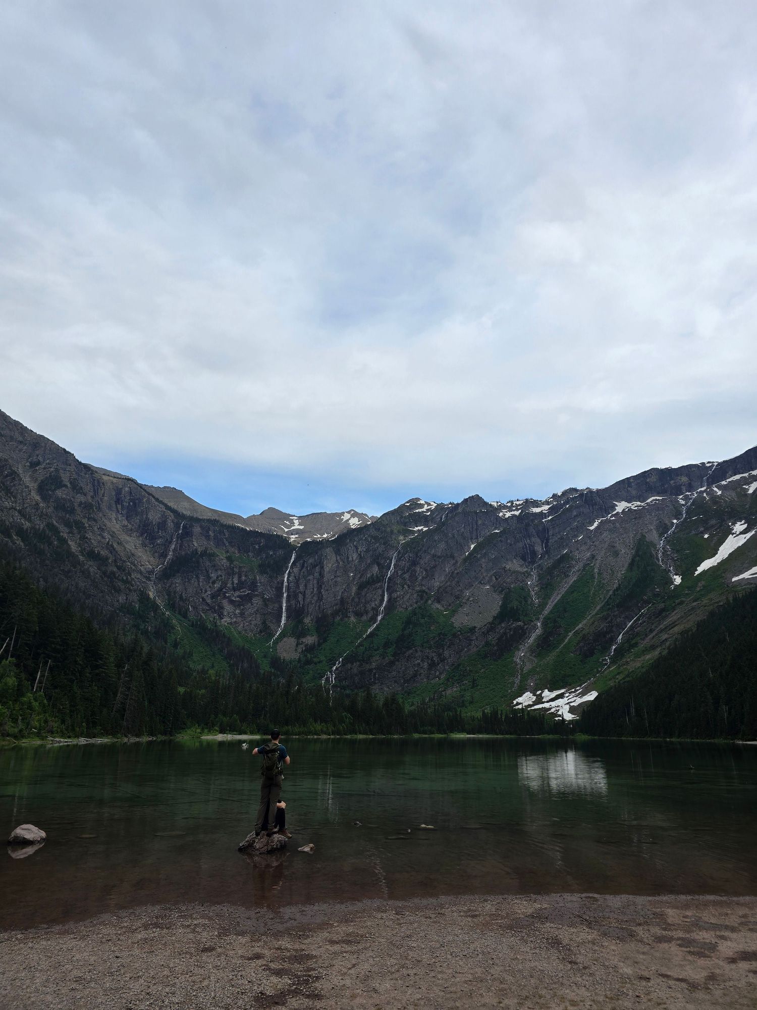 Avalanche Lake at Glacier National Park the week of Autumn and Robin's Montana wedding