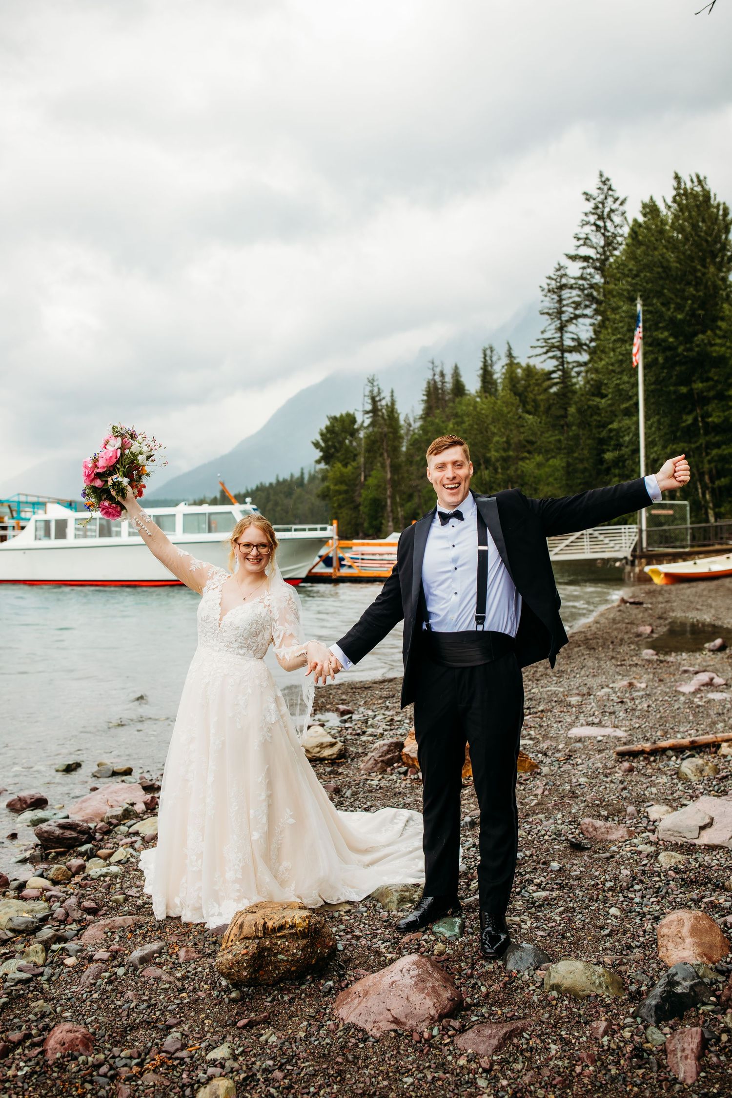 Autumn and Robin's Kalispell MT Adventure Session at Lake McDonald