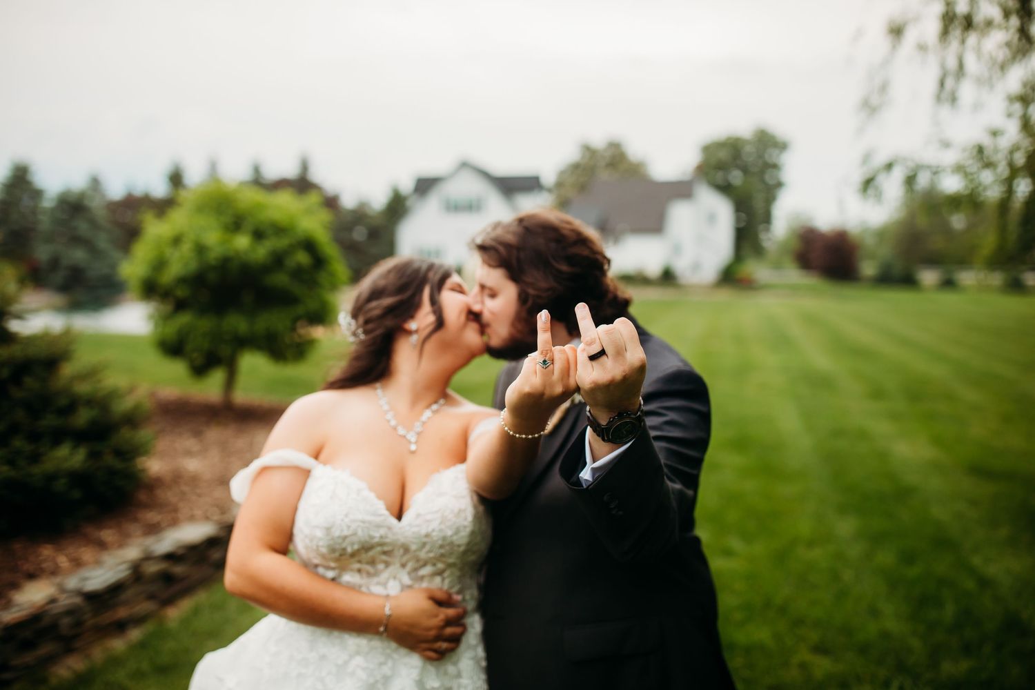 The Whipple's wedding day at Binksberry Hollow in Wilson, NY
