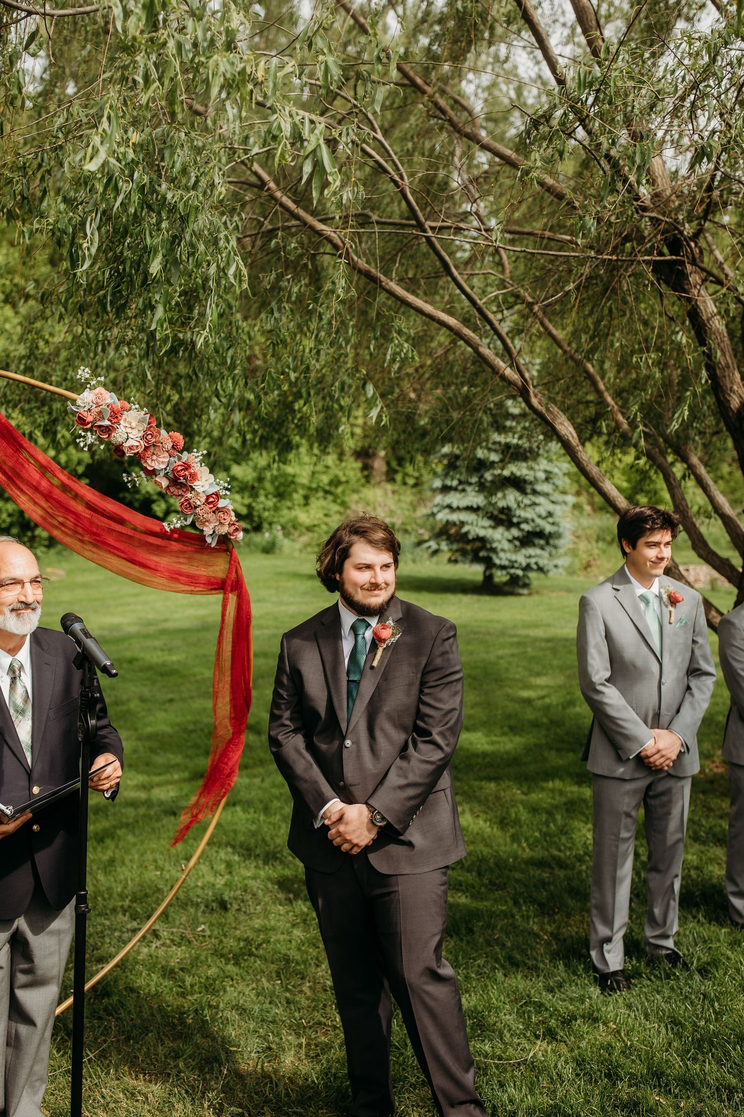 The Whipple's wedding day at Binksberry Hollow in Wilson, NY