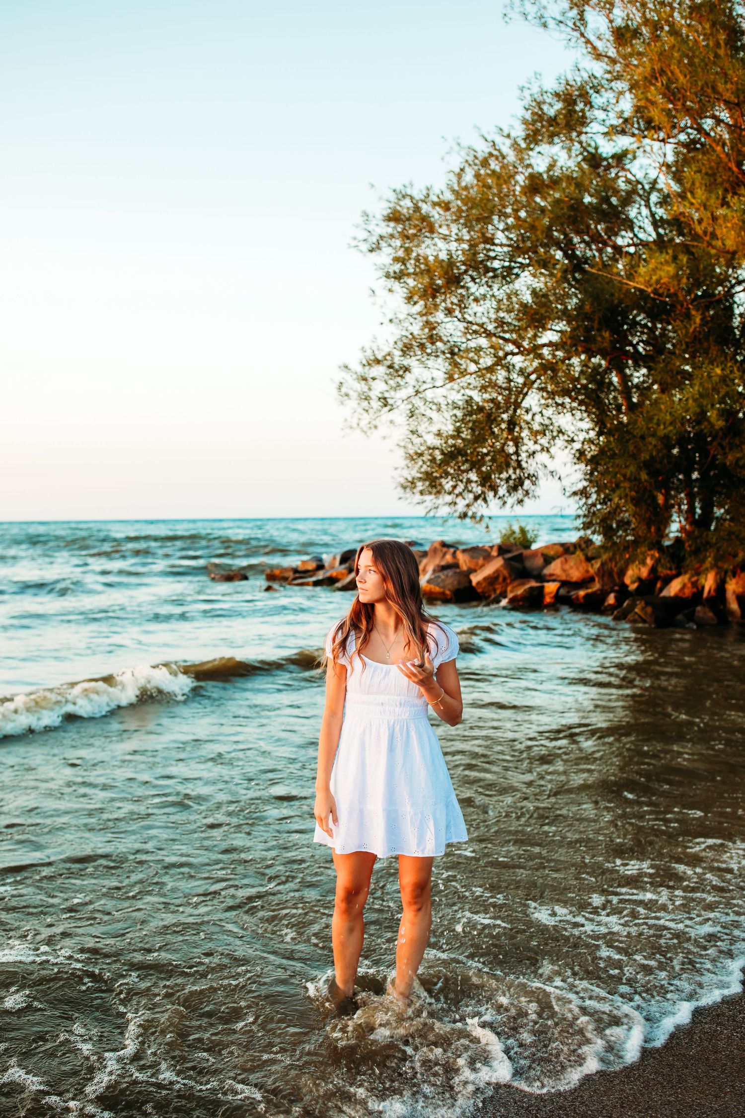 Senior girl photos at Hamlin Beach in Hamlin, NY