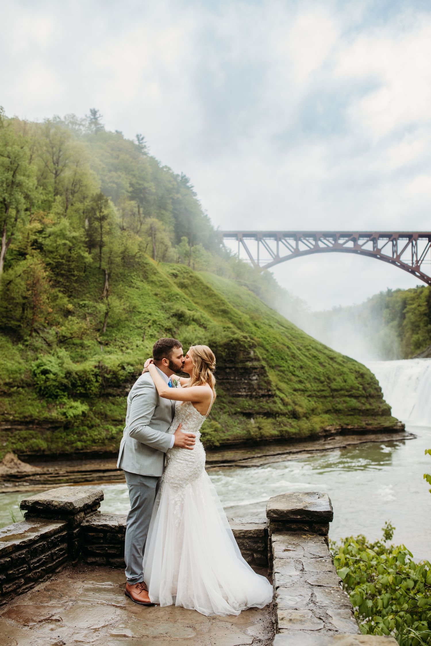 Leyah and Cory Austin's Letchworth State Park micro-wedding adventure session