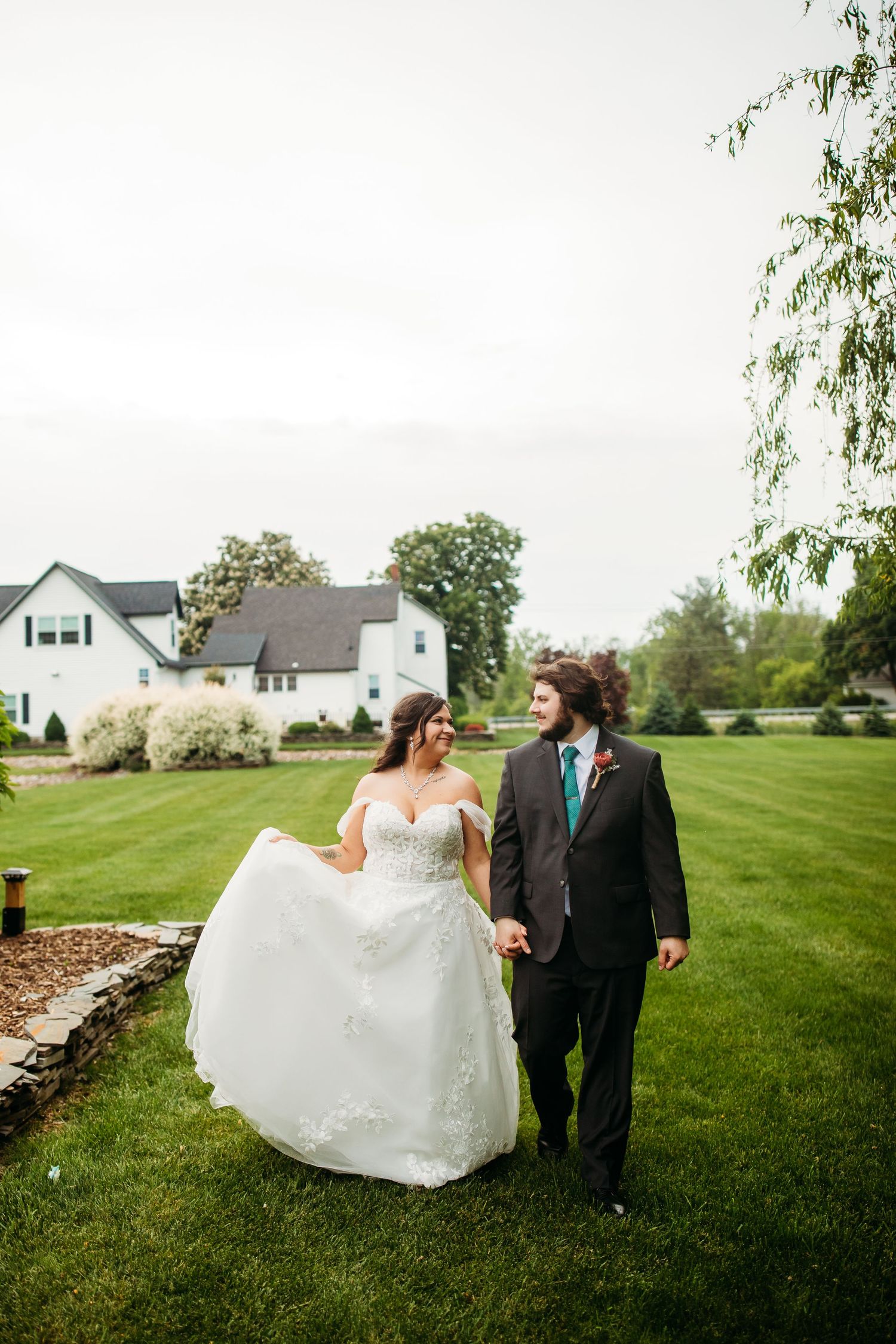 The Whipple's wedding day at Binksberry Hollow in Wilson, NY