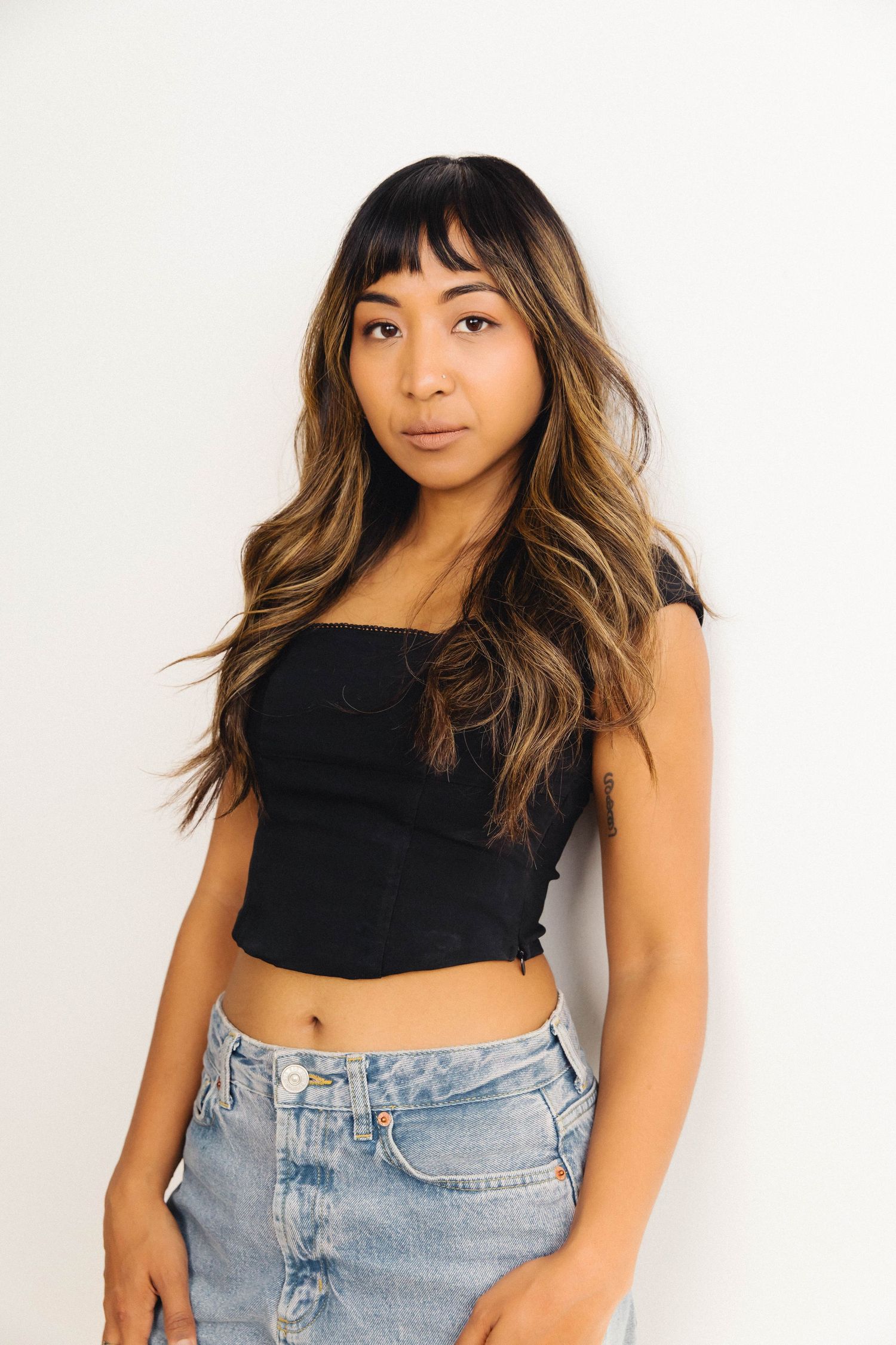 Beginner model portfolio portraits of woman at Santa Monica studio by LA photographer Phia Photography.