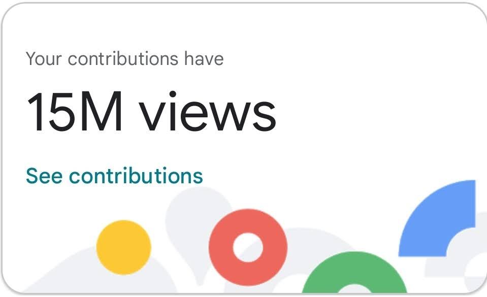 Google contributions reaching 15M views, showing strong content performance