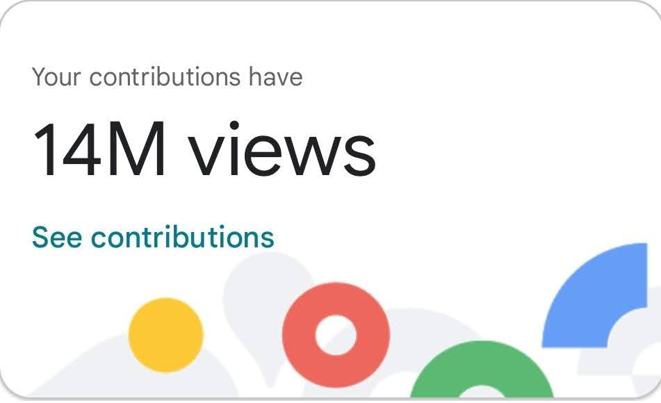 Google contributions reaching 14M views, showing strong content performance