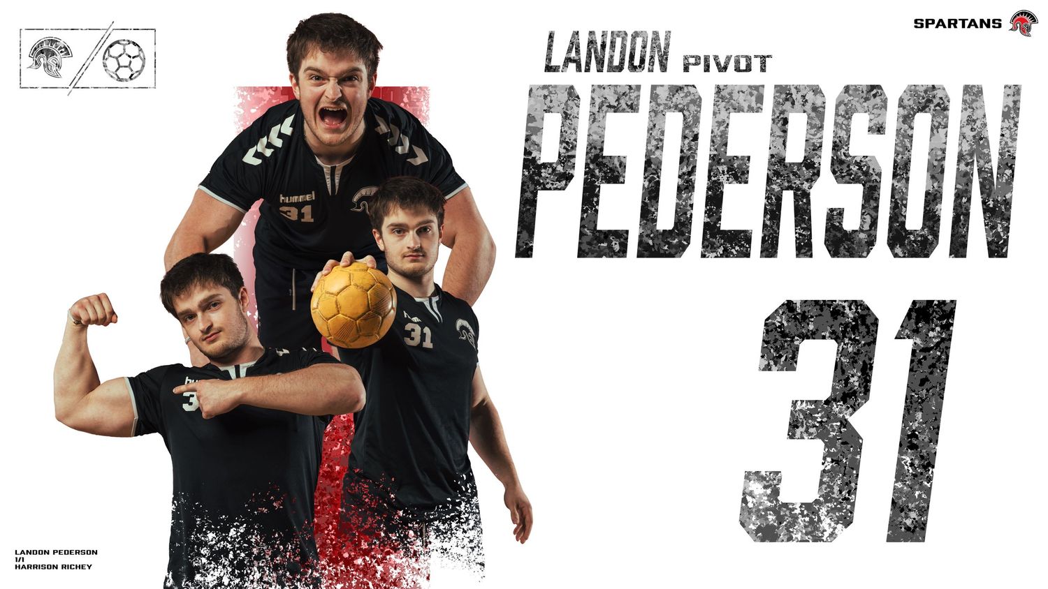 Black and white sports banner with distressed text effects.