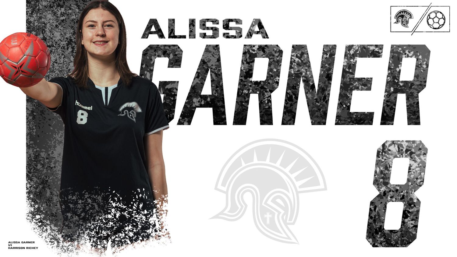 Dark sports team roster banner with player names and numbers on grunge background.