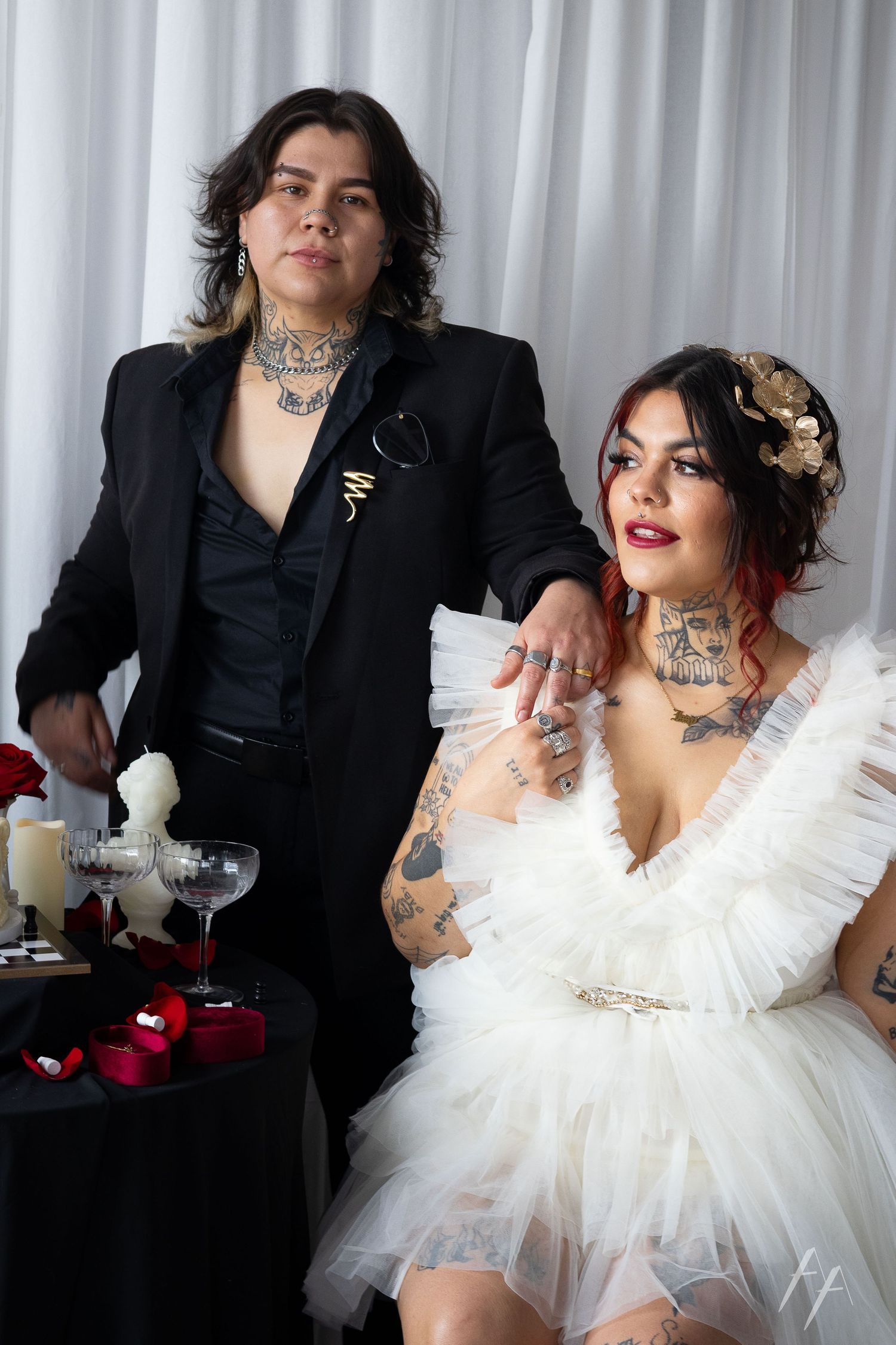 Engagement studio portraits Denver photo collective