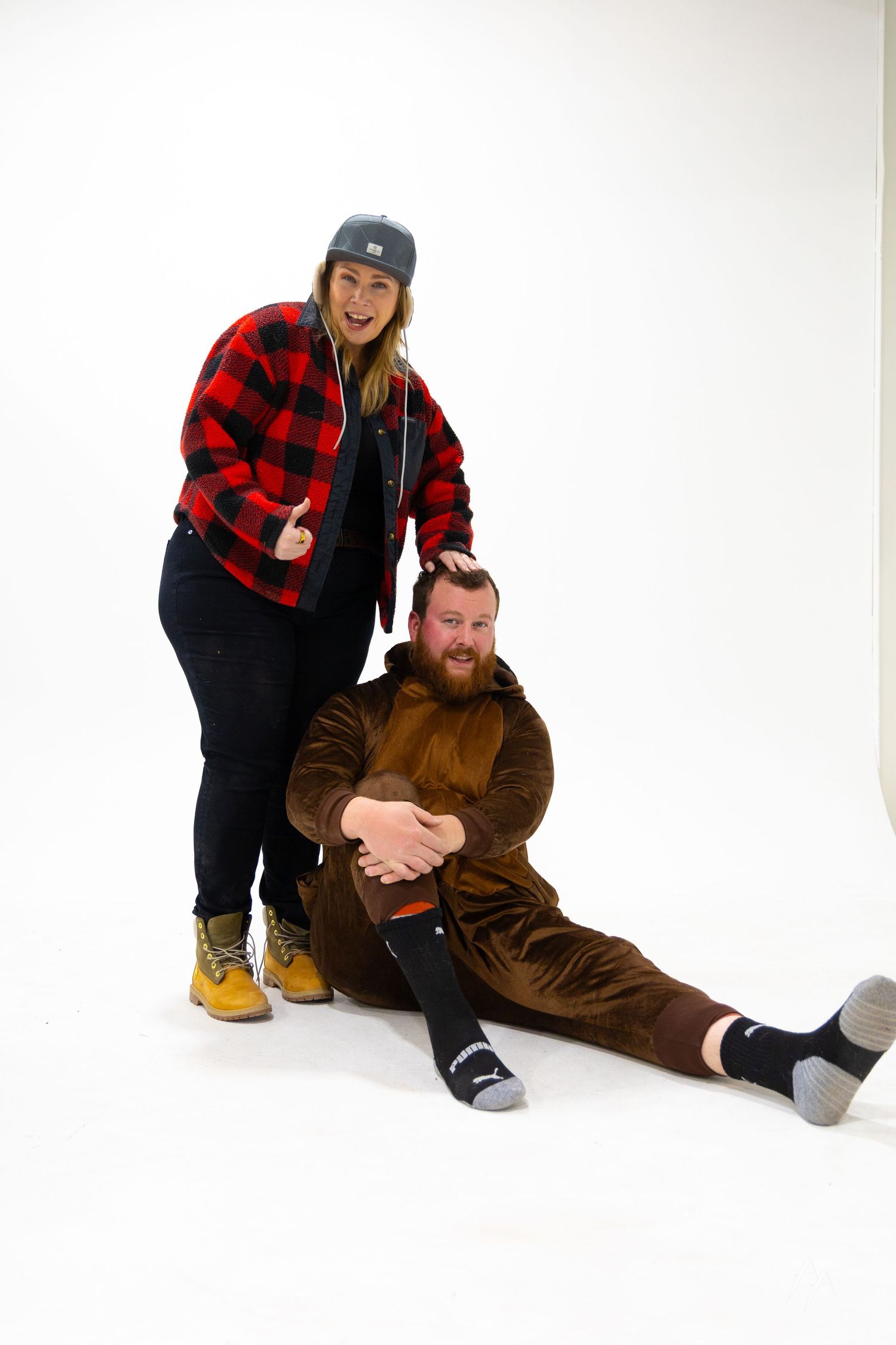Sibling studio portraits