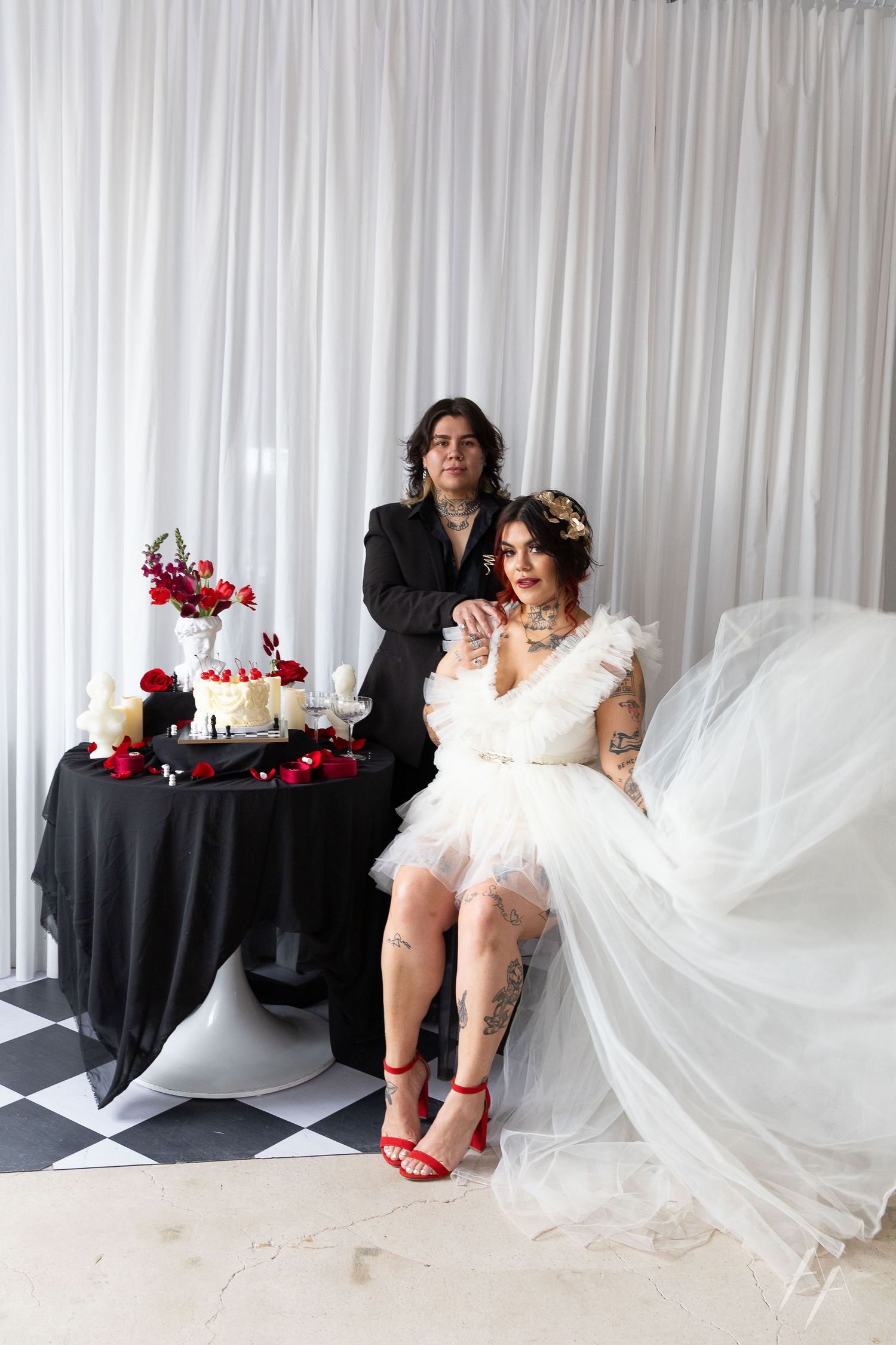 Engagement studio portraits Denver photo collective
