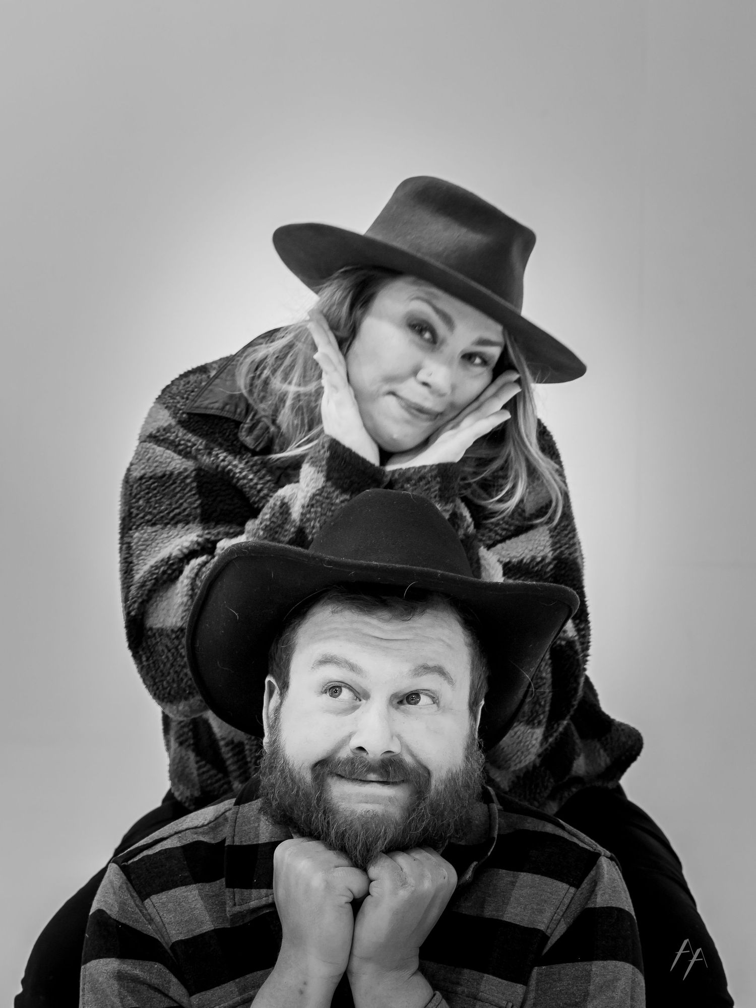 Sibling studio portraits