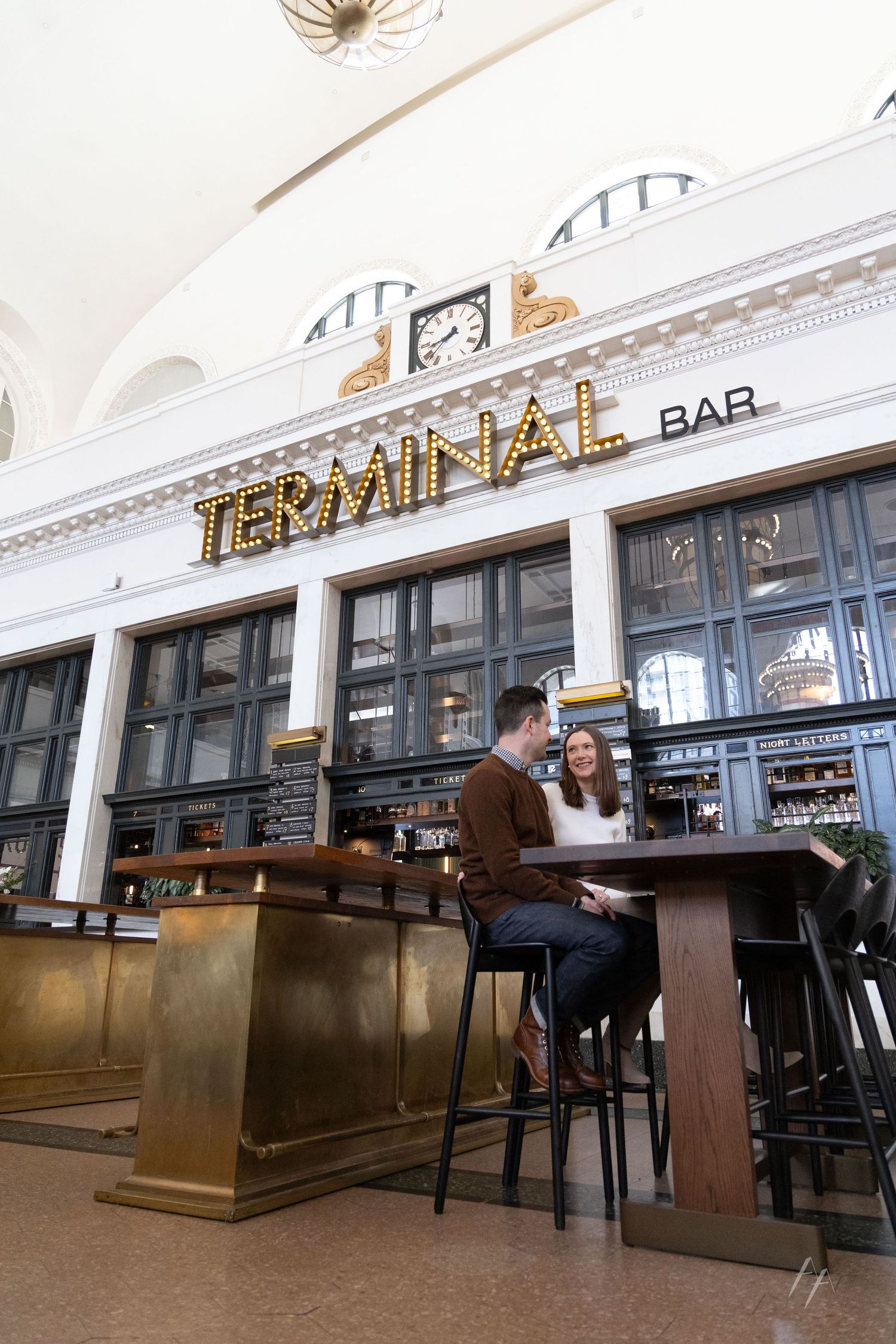Union Station engagement portraits