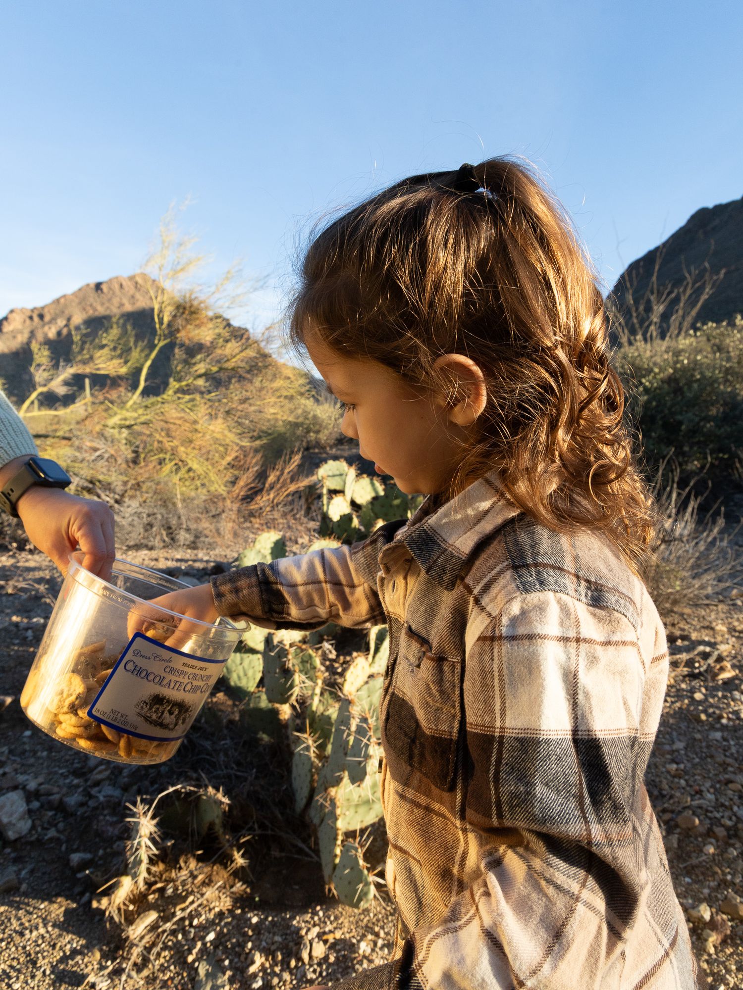 child eating cookie